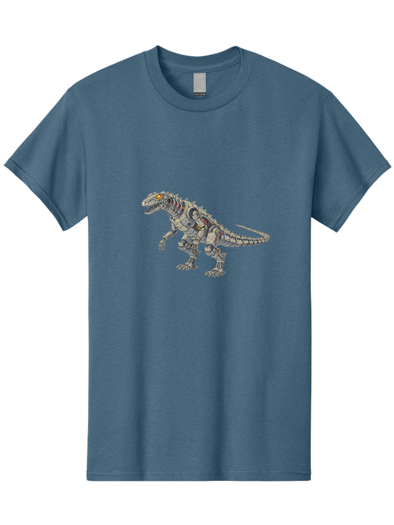 Robot-T-Rex Men'S Graphic Tee, 100% Cotton, Comfortable Casual Summer Wear, Machine Washable, Vintage Camera, Old Camera, Antique Camera, Black Camera, Classic Photography, Photography Equipment, Nostalgic Device, Film Camera, Camera Art Ban348