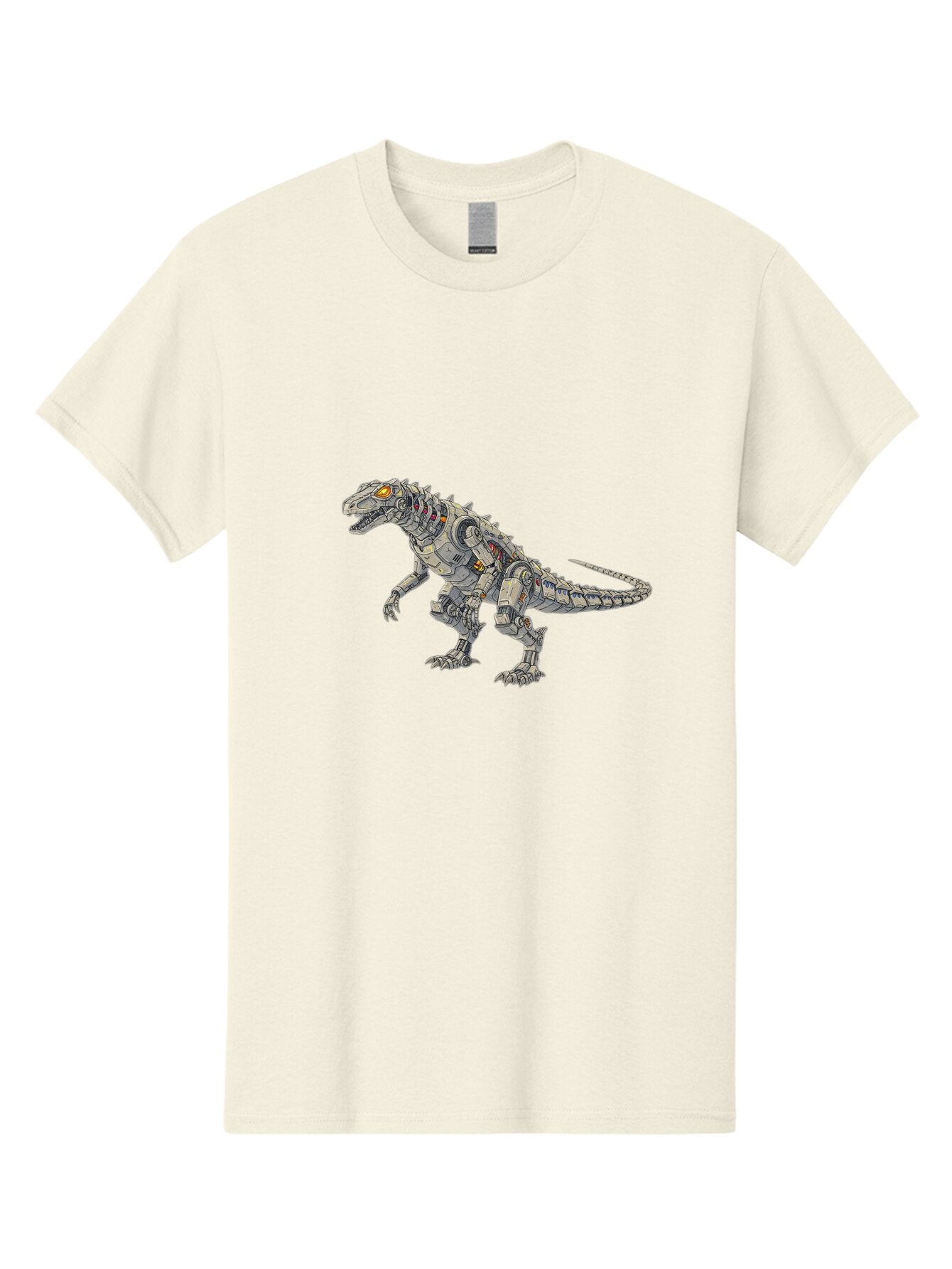 Robot-T-Rex Men'S Graphic Tee, 100% Cotton, Comfortable Casual Summer Wear, Machine Washable, Vintage Camera, Old Camera, Antique Camera, Black Camera, Classic Photography, Photography Equipment, Nostalgic Device, Film Camera, Camera Art Ban348