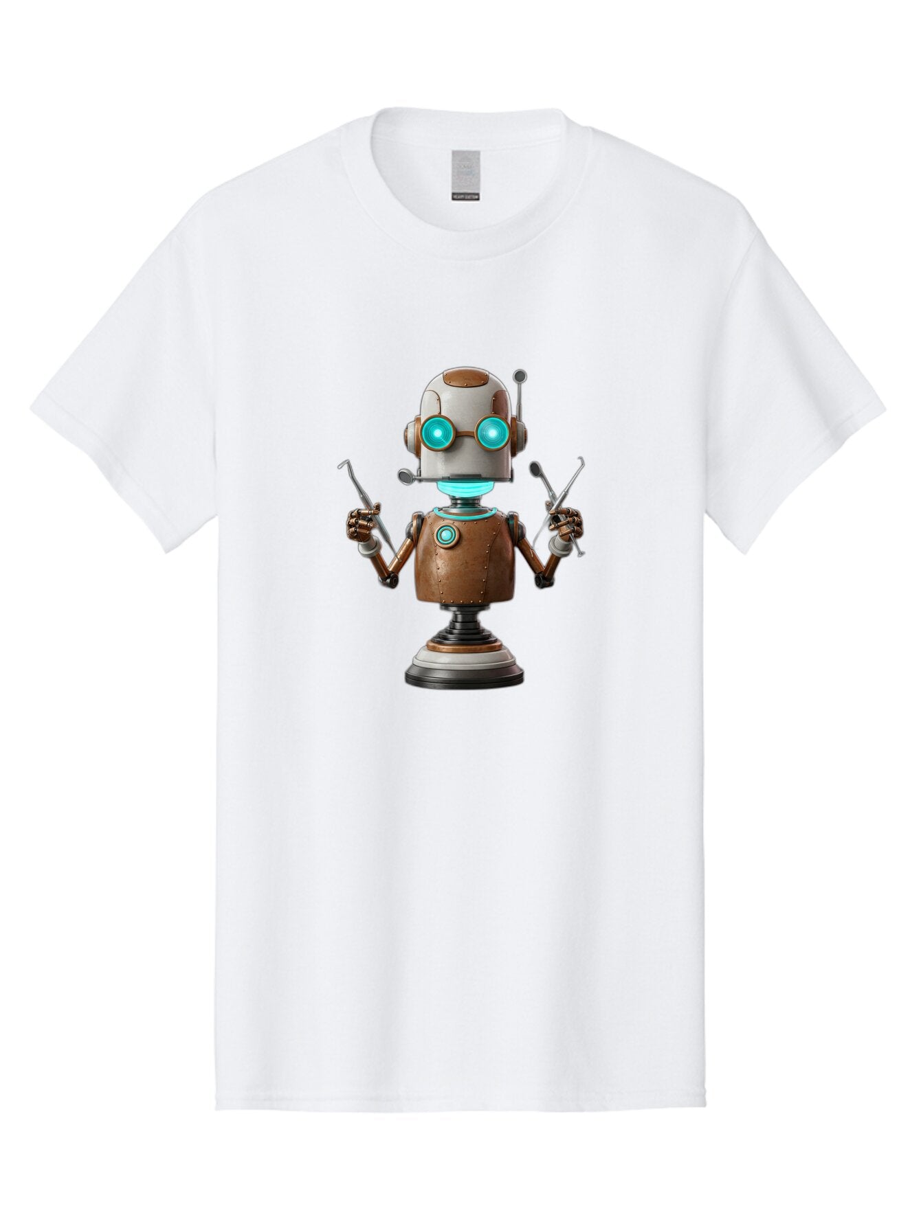 Robot-With-Dental-Tools Men'S Graphic Tee, 100% Cotton, Comfortable Casual Summer Wear, Machine Washable, Vintage Camera, Old Camera, Antique Camera, Black Camera, Classic Photography, Photography Equipment, Nostalgic Device, Film Camera, Ban350 8