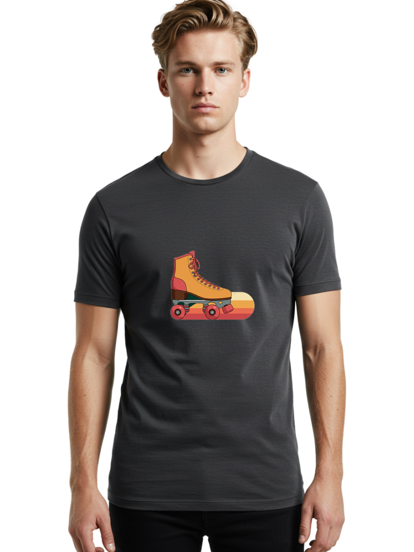 Roller-Skate Men'S Graphic Tee, 100% Cotton, Comfortable Casual Summer Wear, Machine Washable, Vintage Camera, Old Camera, Antique Camera, Black Camera, Classic Photography, Photography Equipment, Nostalgic Device, Film Camera, Camera Art Ban358 18