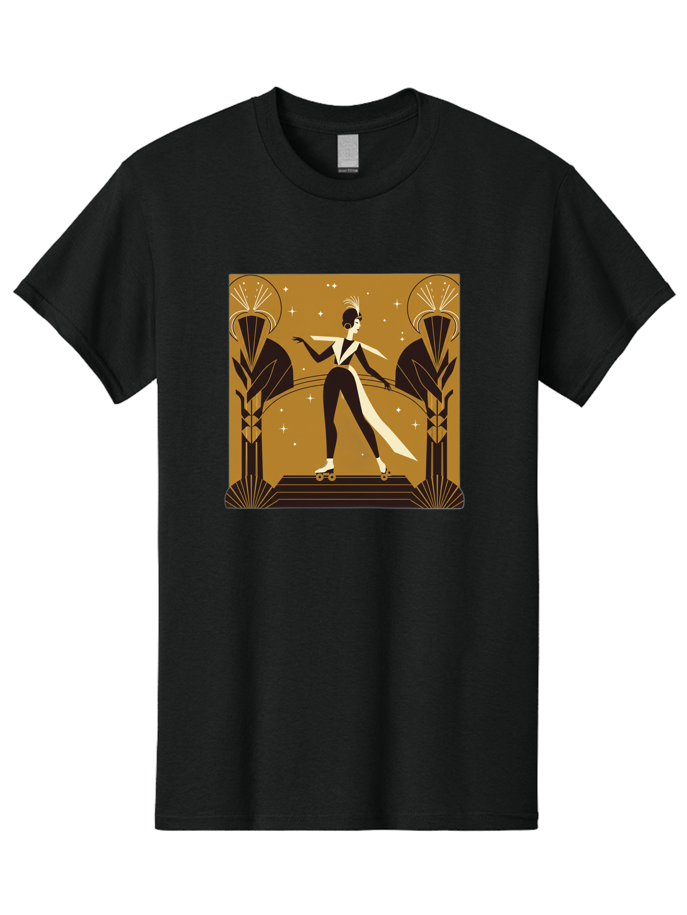 Roller-Skater-Art-Deco-Style Men'S Graphic Tee, 100% Cotton, Comfortable Casual Summer Wear, Machine Washable, Vintage Camera, Old Camera, Antique Camera, Black Camera, Classic Photography, Photography Equipment, Nostalgic Device, Film Camera, Ban359
