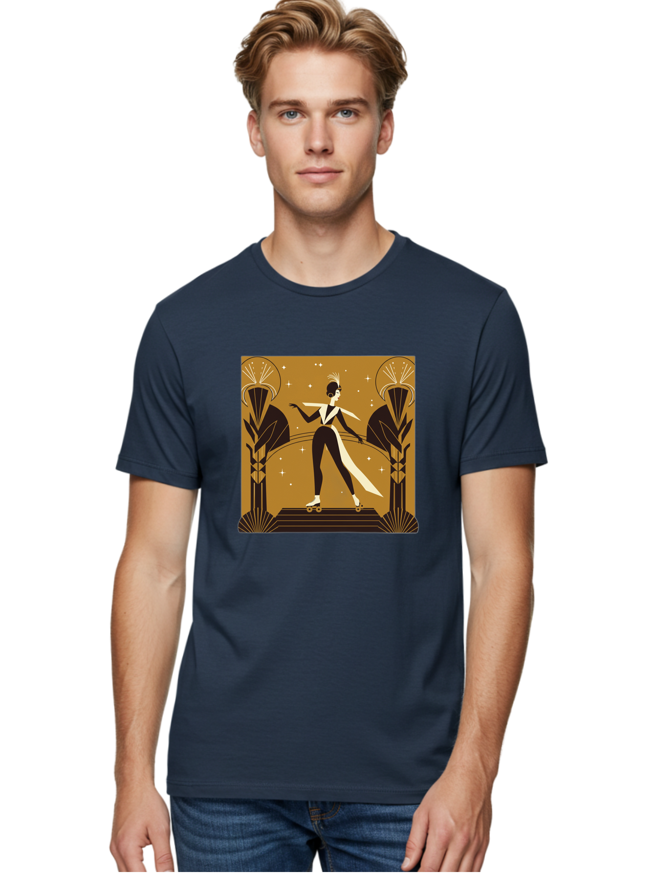 Roller-Skater-Art-Deco-Style Men'S Graphic Tee, 100% Cotton, Comfortable Casual Summer Wear, Machine Washable, Vintage Camera, Old Camera, Antique Camera, Black Camera, Classic Photography, Photography Equipment, Nostalgic Device, Film Camera, Ban359 19