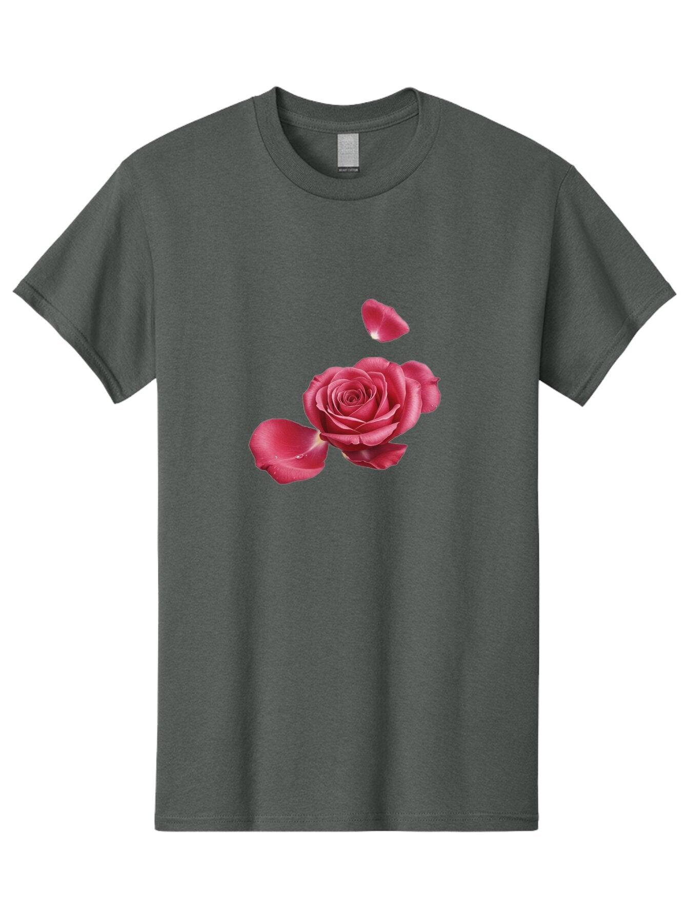 Rose-With-Falling-Petals Men'S Graphic Tee, 100% Cotton, Comfortable Casual Summer Wear, Machine Washable, Vintage Camera, Old Camera, Antique Camera, Black Camera, Classic Photography, Photography Equipment, Nostalgic Device, Film Camera, Ban363 5