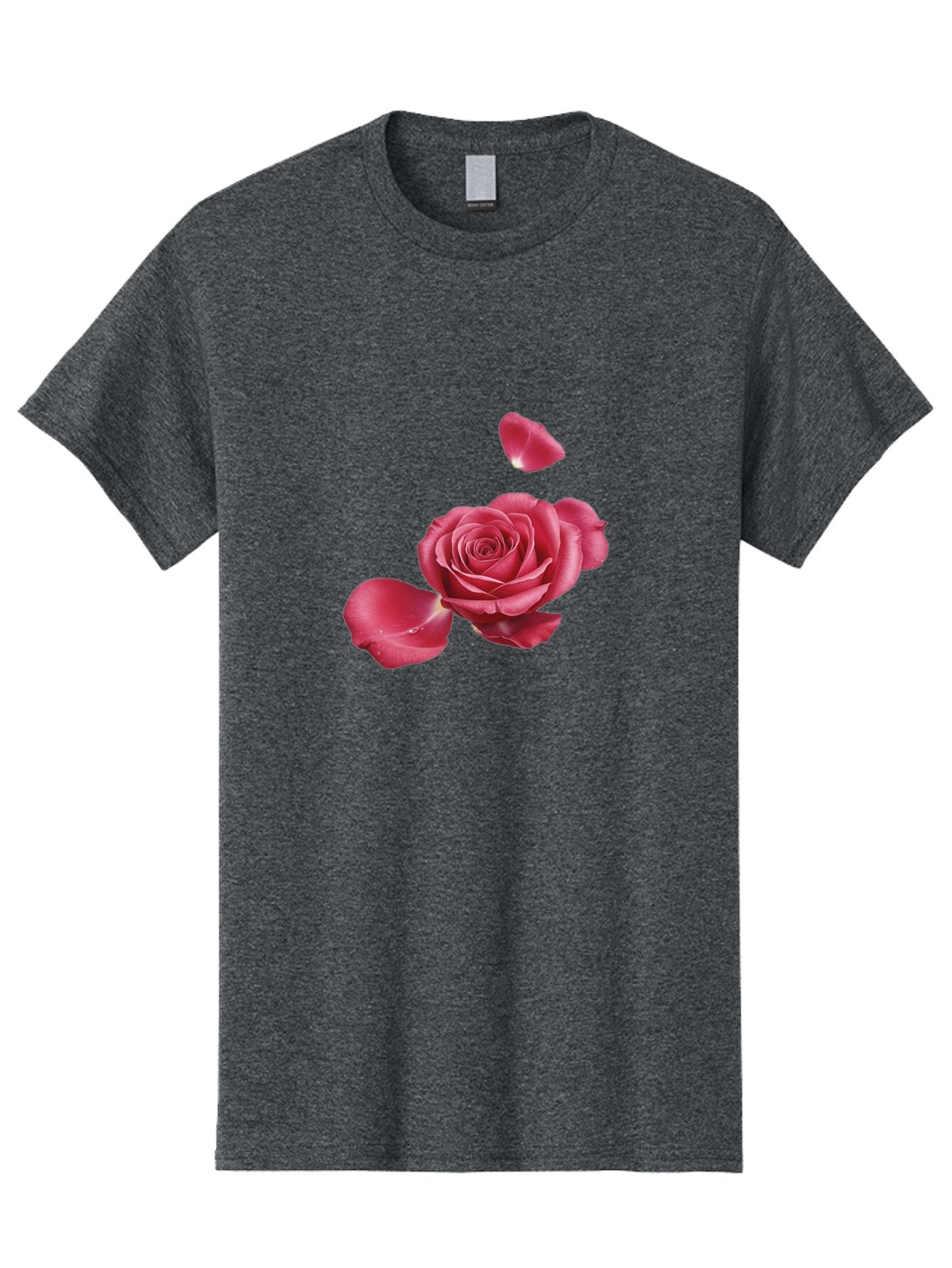 Rose-With-Falling-Petals Men'S Graphic Tee, 100% Cotton, Comfortable Casual Summer Wear, Machine Washable, Vintage Camera, Old Camera, Antique Camera, Black Camera, Classic Photography, Photography Equipment, Nostalgic Device, Film Camera, Ban363 8