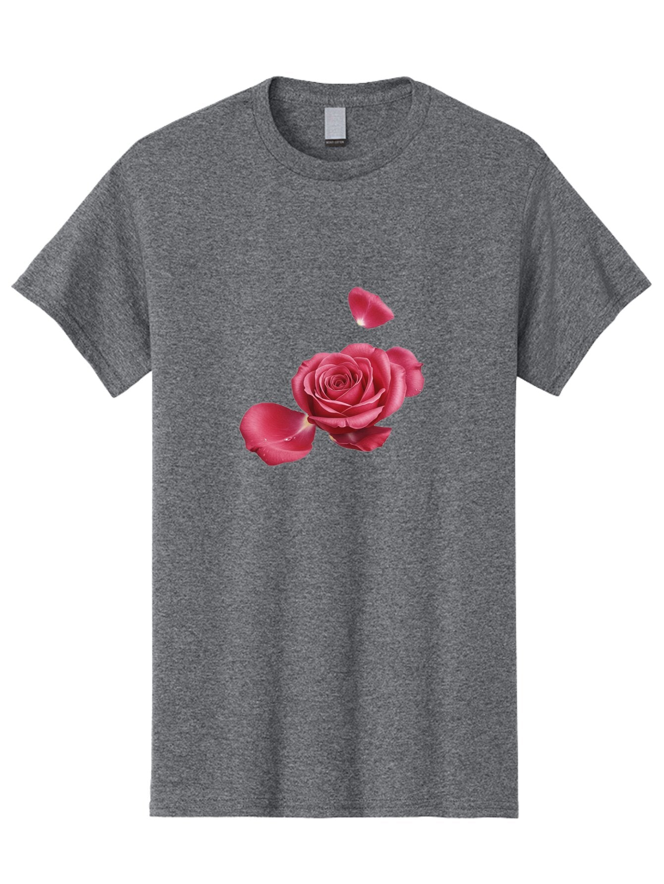 Rose-With-Falling-Petals Men'S Graphic Tee, 100% Cotton, Comfortable Casual Summer Wear, Machine Washable, Vintage Camera, Old Camera, Antique Camera, Black Camera, Classic Photography, Photography Equipment, Nostalgic Device, Film Camera, Ban363 15