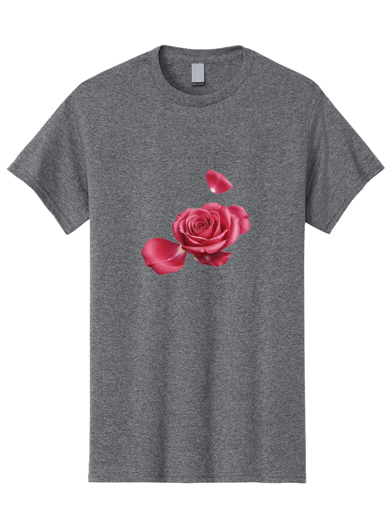 Rose-With-Falling-Petals Men'S Graphic Tee, 100% Cotton, Comfortable Casual Summer Wear, Machine Washable, Vintage Camera, Old Camera, Antique Camera, Black Camera, Classic Photography, Photography Equipment, Nostalgic Device, Film Camera, Ban363