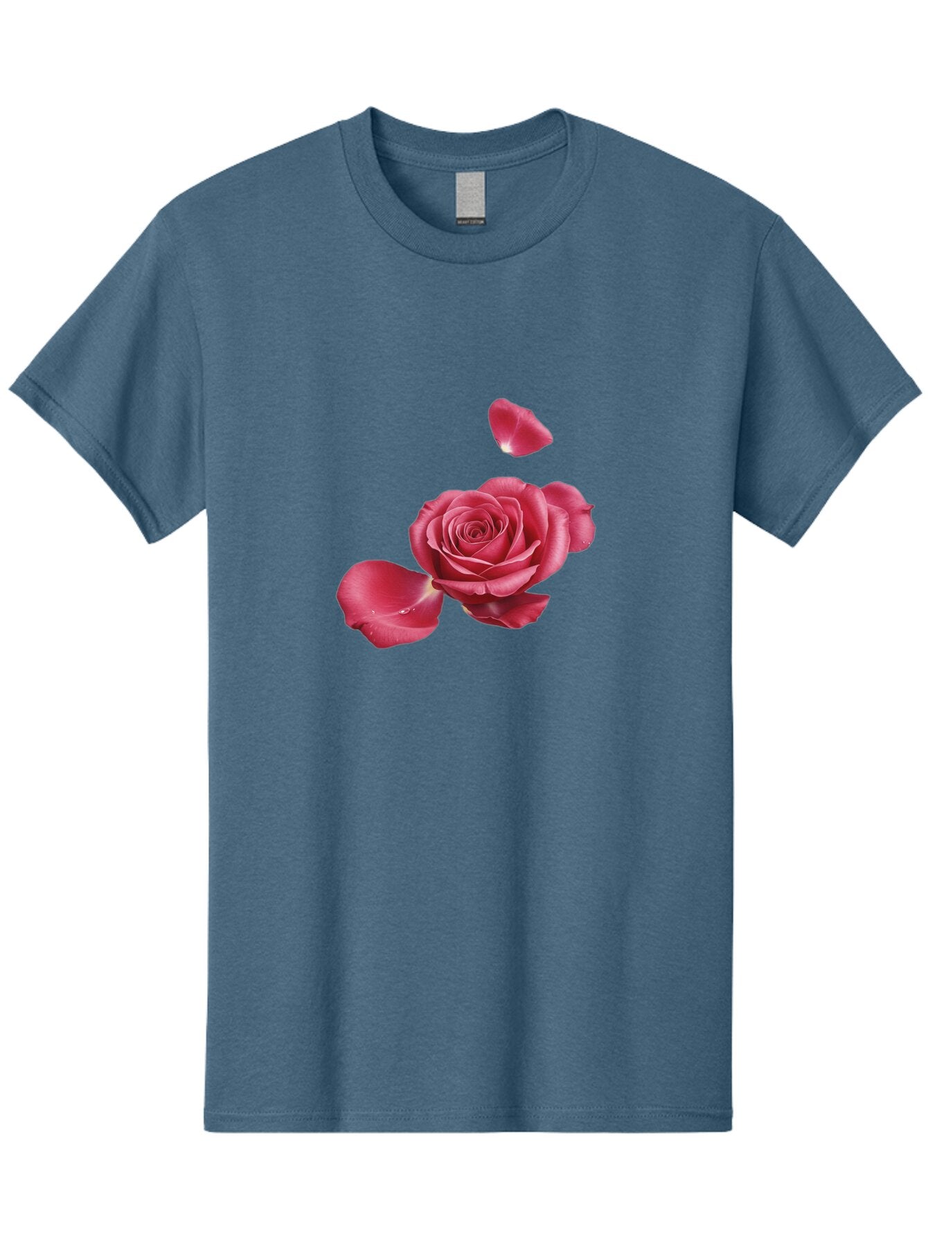 Rose-With-Falling-Petals Men'S Graphic Tee, 100% Cotton, Comfortable Casual Summer Wear, Machine Washable, Vintage Camera, Old Camera, Antique Camera, Black Camera, Classic Photography, Photography Equipment, Nostalgic Device, Film Camera, Ban363 3