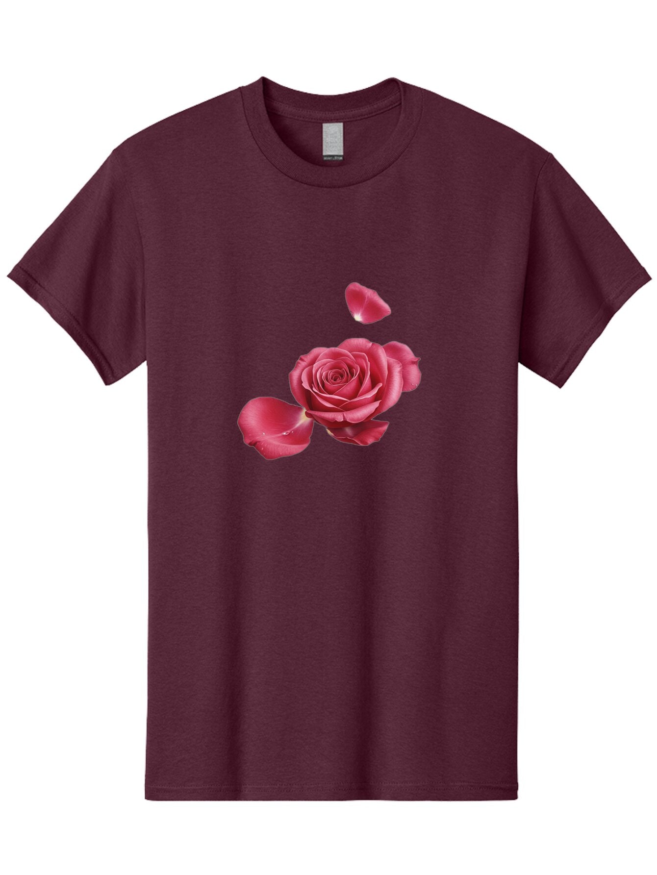 Rose-With-Falling-Petals Men'S Graphic Tee, 100% Cotton, Comfortable Casual Summer Wear, Machine Washable, Vintage Camera, Old Camera, Antique Camera, Black Camera, Classic Photography, Photography Equipment, Nostalgic Device, Film Camera, Ban363 11