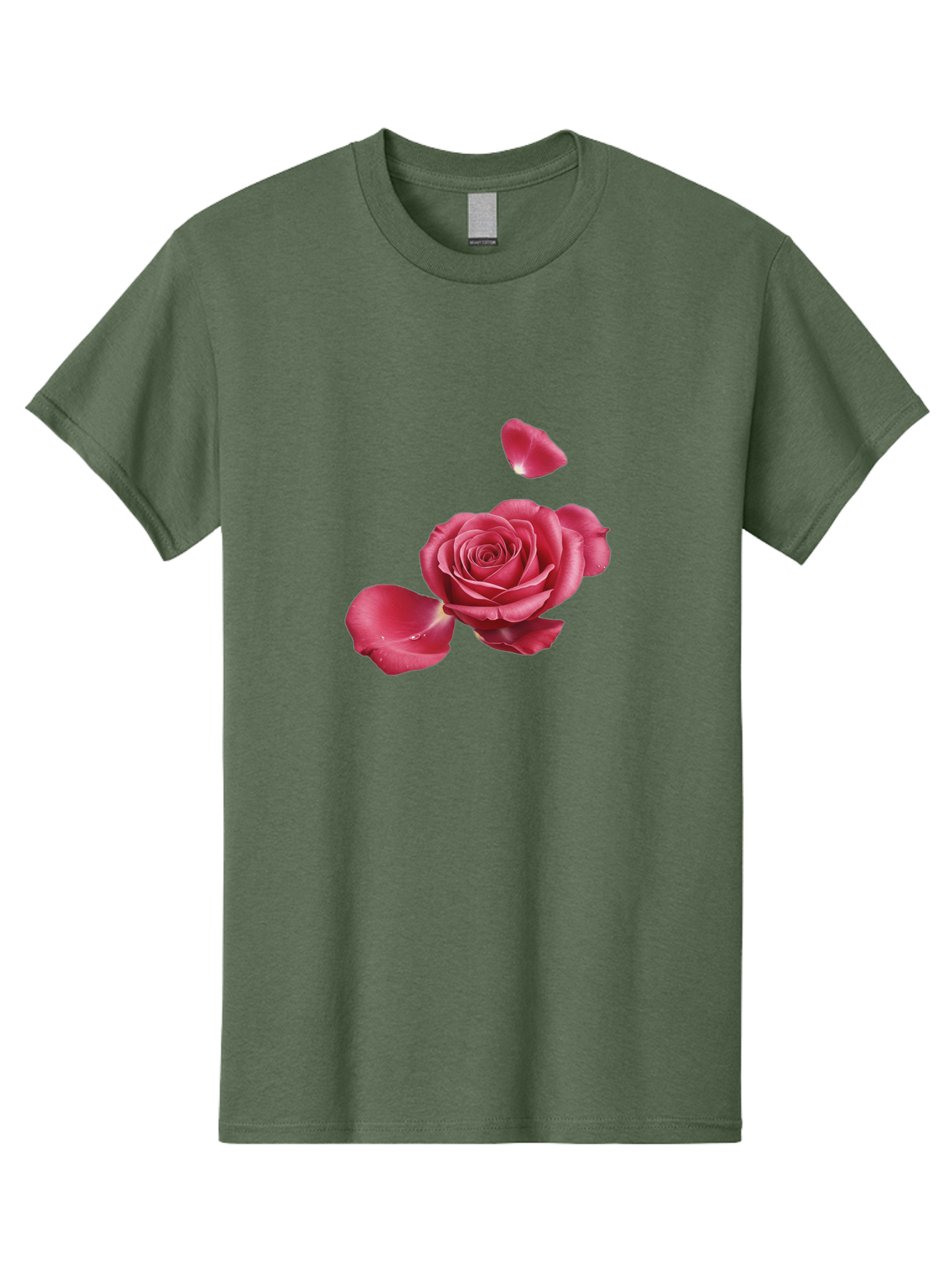 Rose-With-Falling-Petals Men'S Graphic Tee, 100% Cotton, Comfortable Casual Summer Wear, Machine Washable, Vintage Camera, Old Camera, Antique Camera, Black Camera, Classic Photography, Photography Equipment, Nostalgic Device, Film Camera, Ban363