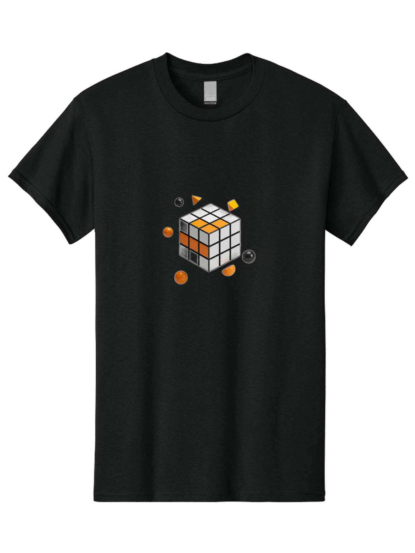 Rubik-S-Cube-4 Men'S Graphic Tee, 100% Cotton, Comfortable Casual Summer Wear, Machine Washable, Vintage Camera, Old Camera, Antique Camera, Black Camera, Classic Photography, Photography Equipment, Nostalgic Device, Film Camera, Camera Art Ban369