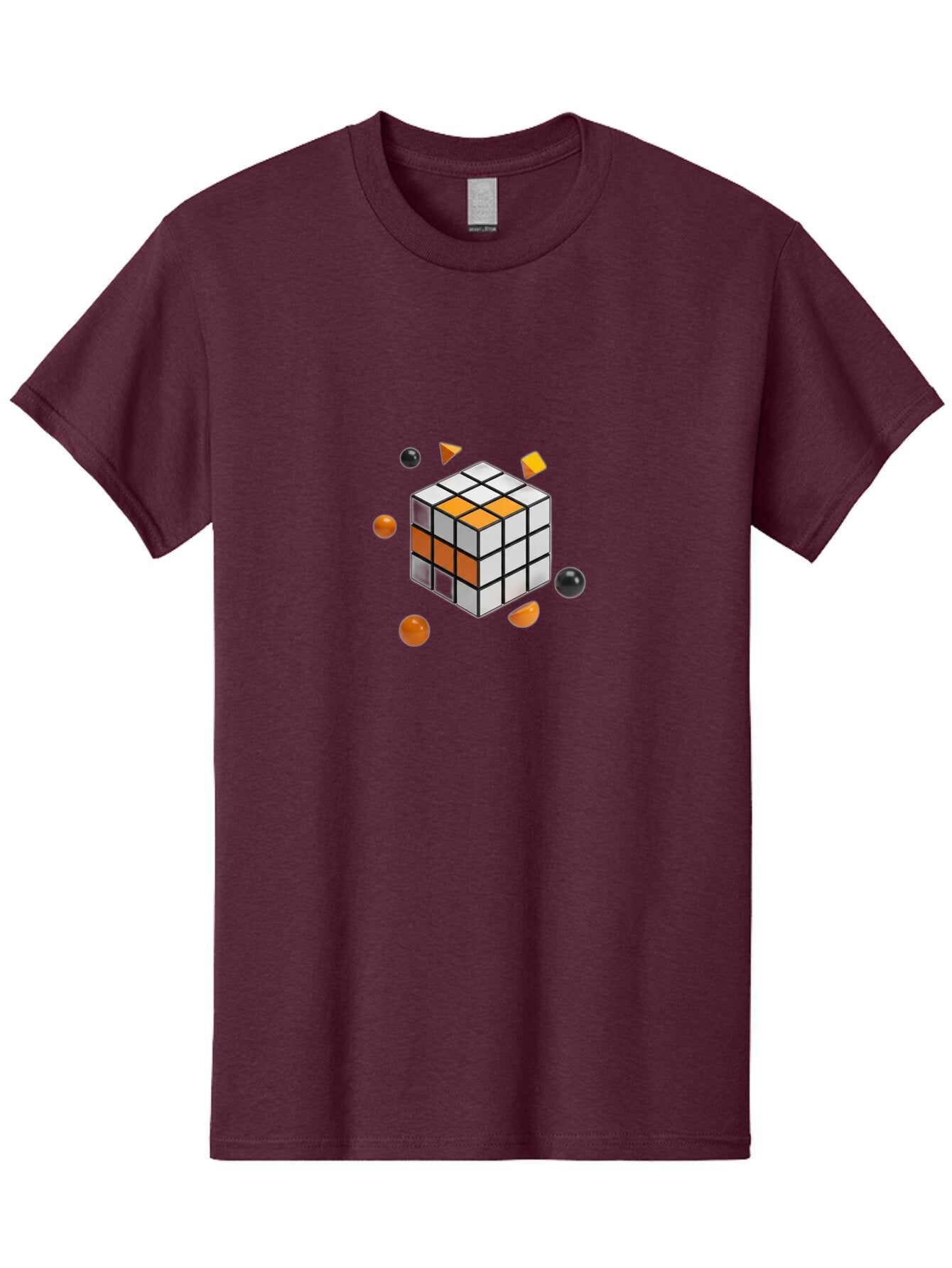 Rubik-S-Cube-4 Men'S Graphic Tee, 100% Cotton, Comfortable Casual Summer Wear, Machine Washable, Vintage Camera, Old Camera, Antique Camera, Black Camera, Classic Photography, Photography Equipment, Nostalgic Device, Film Camera, Camera Art Ban369