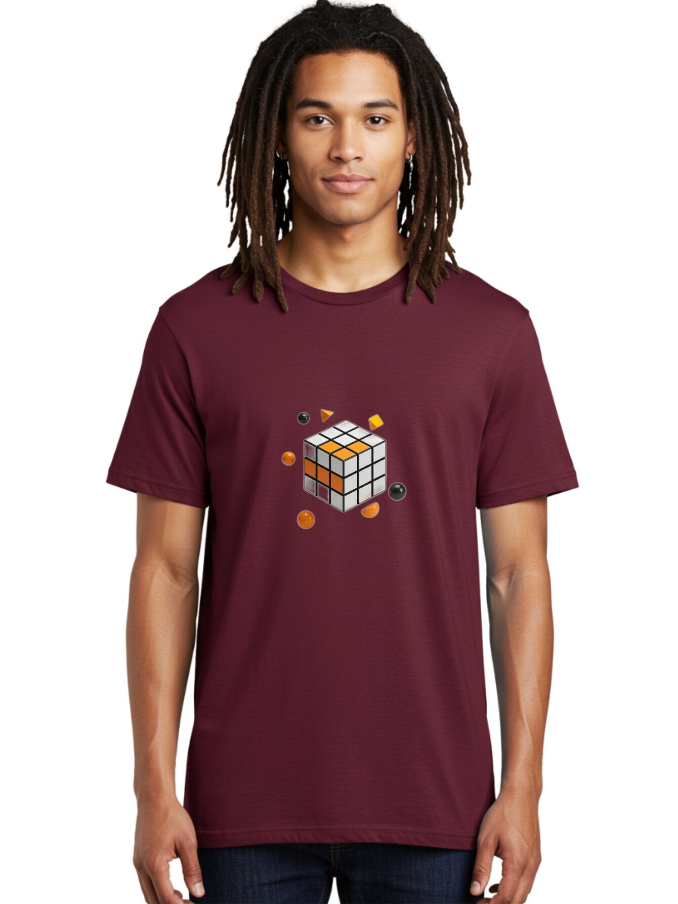Rubik-S-Cube-4 Men'S Graphic Tee, 100% Cotton, Comfortable Casual Summer Wear, Machine Washable, Vintage Camera, Old Camera, Antique Camera, Black Camera, Classic Photography, Photography Equipment, Nostalgic Device, Film Camera, Camera Art Ban369 21