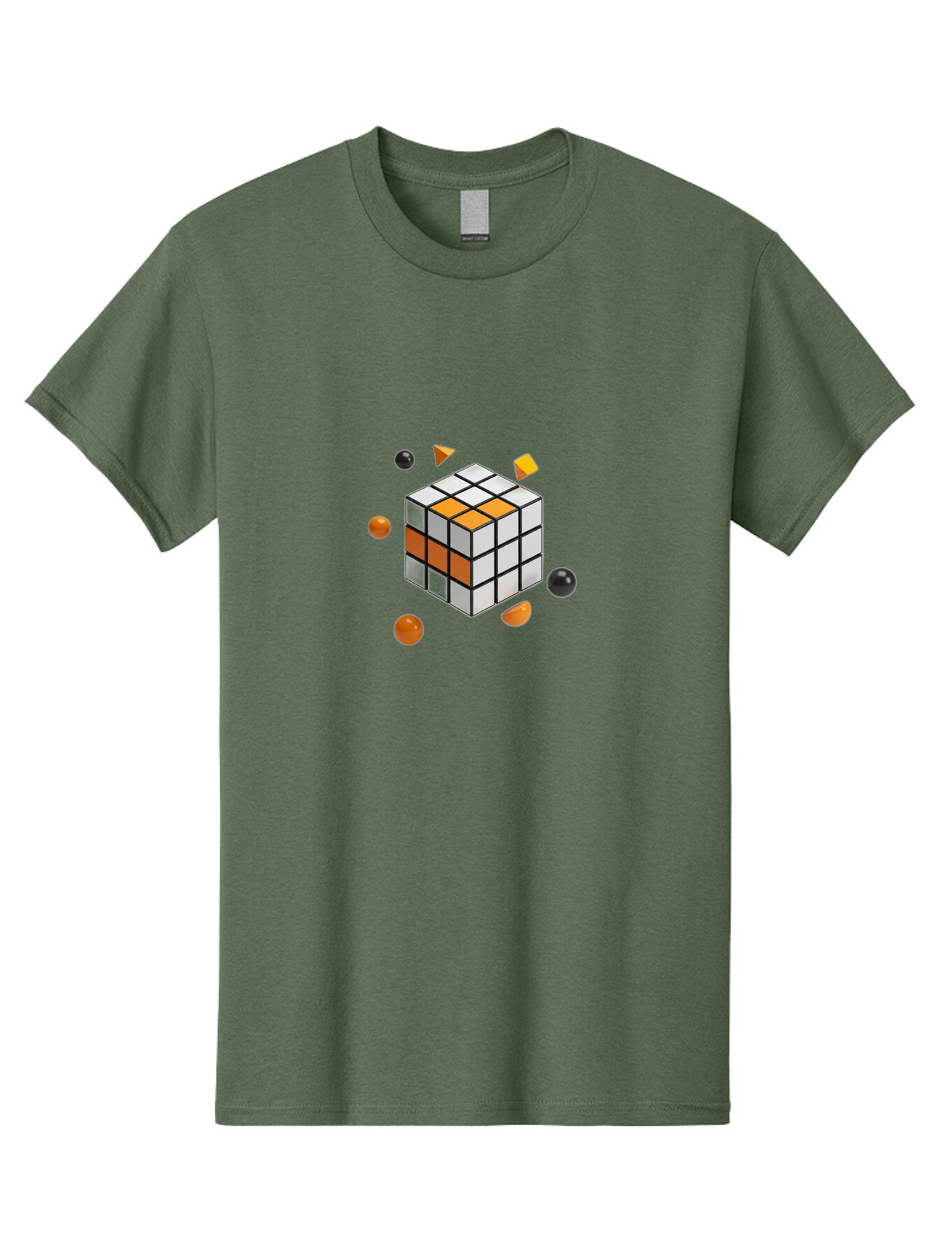 Rubik-S-Cube-4 Men'S Graphic Tee, 100% Cotton, Comfortable Casual Summer Wear, Machine Washable, Vintage Camera, Old Camera, Antique Camera, Black Camera, Classic Photography, Photography Equipment, Nostalgic Device, Film Camera, Camera Art Ban369 11