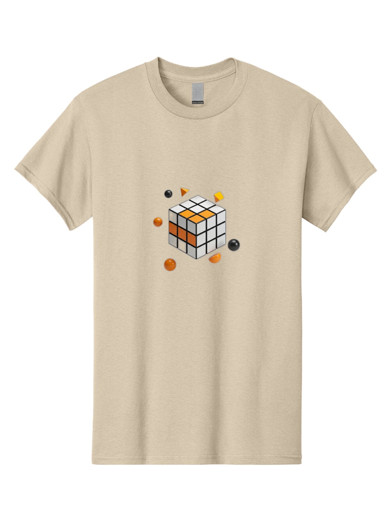 Rubik-S-Cube-4 Men'S Graphic Tee, 100% Cotton, Comfortable Casual Summer Wear, Machine Washable, Vintage Camera, Old Camera, Antique Camera, Black Camera, Classic Photography, Photography Equipment, Nostalgic Device, Film Camera, Camera Art Ban369