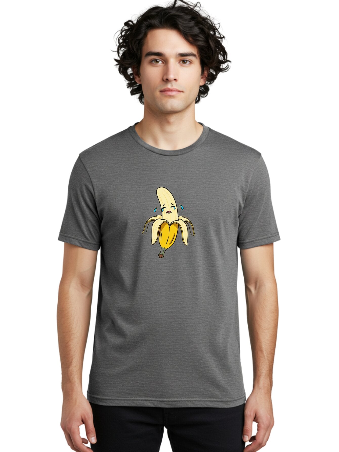 Sad-Banana-2 Men'S Graphic Tee, 100% Cotton, Comfortable Casual Summer Wear, Machine Washable, Vintage Camera, Old Camera, Antique Camera, Black Camera, Classic Photography, Photography Equipment, Nostalgic Device, Film Camera, Camera Art Ban390 16