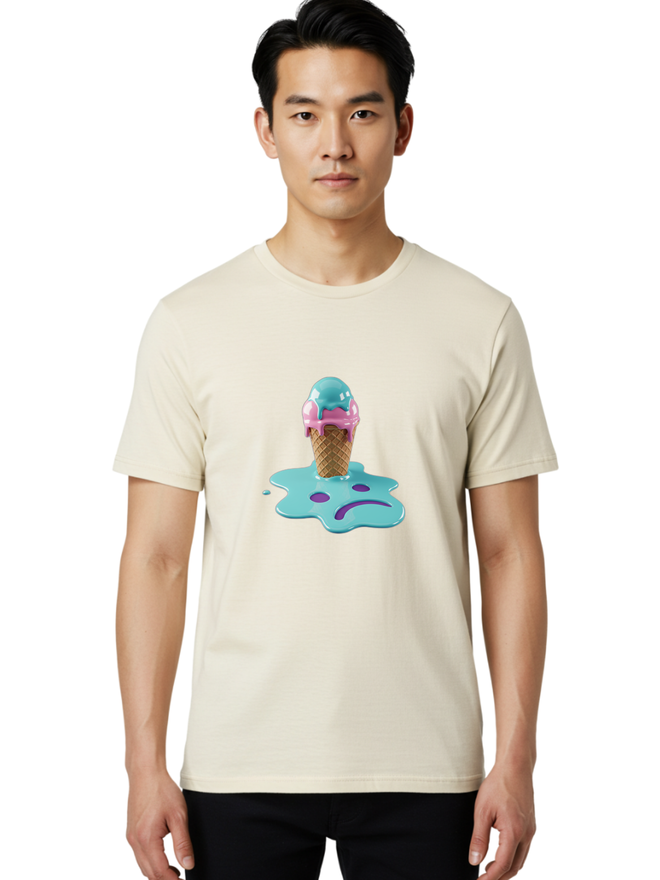 Sad-Ice-Cream Men'S Graphic Tee, 100% Cotton, Comfortable Casual Summer Wear, Machine Washable, Vintage Camera, Old Camera, Antique Camera, Black Camera, Classic Photography, Photography Equipment, Nostalgic Device, Film Camera, Camera Art Ban401 25
