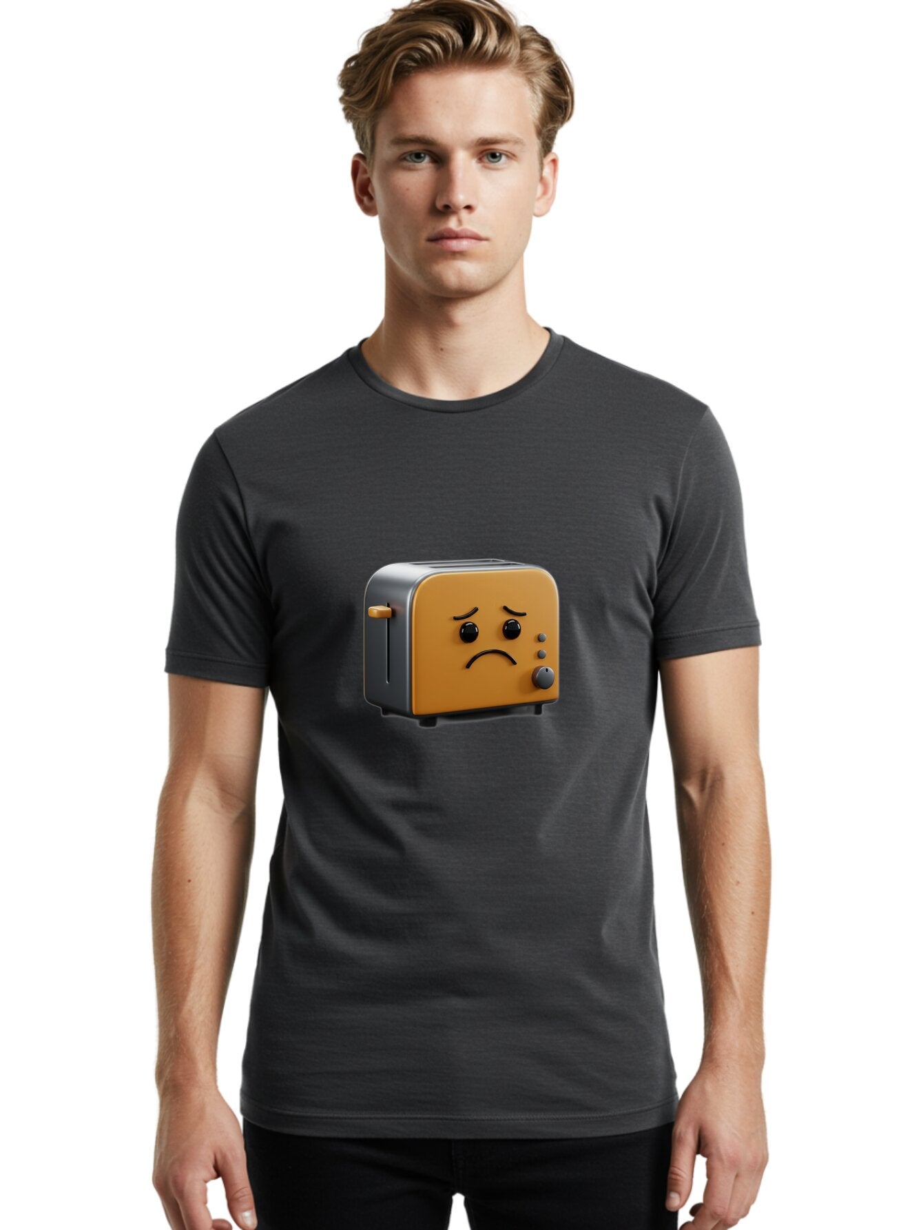 Sad-Toaster-6 Men'S Graphic Tee, 100% Cotton, Comfortable Casual Summer Wear, Machine Washable, Vintage Camera, Old Camera, Antique Camera, Black Camera, Classic Photography, Photography Equipment, Nostalgic Device, Film Camera, Camera Art Ban412 22