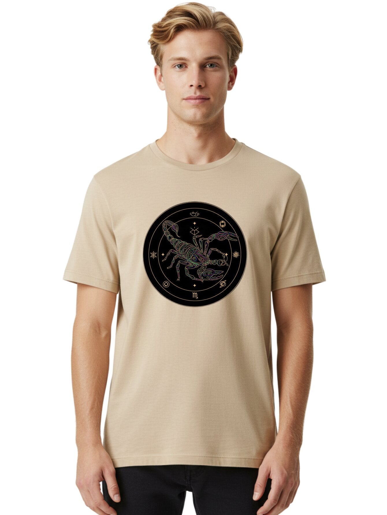 Scorpio-Zodiac-Sign-1 Men'S Graphic Tee, 100% Cotton, Comfortable Casual Summer Wear, Machine Washable, Vintage Camera, Old Camera, Antique Camera, Black Camera, Classic Photography, Photography Equipment, Nostalgic Device, Film Camera, Ban431 25