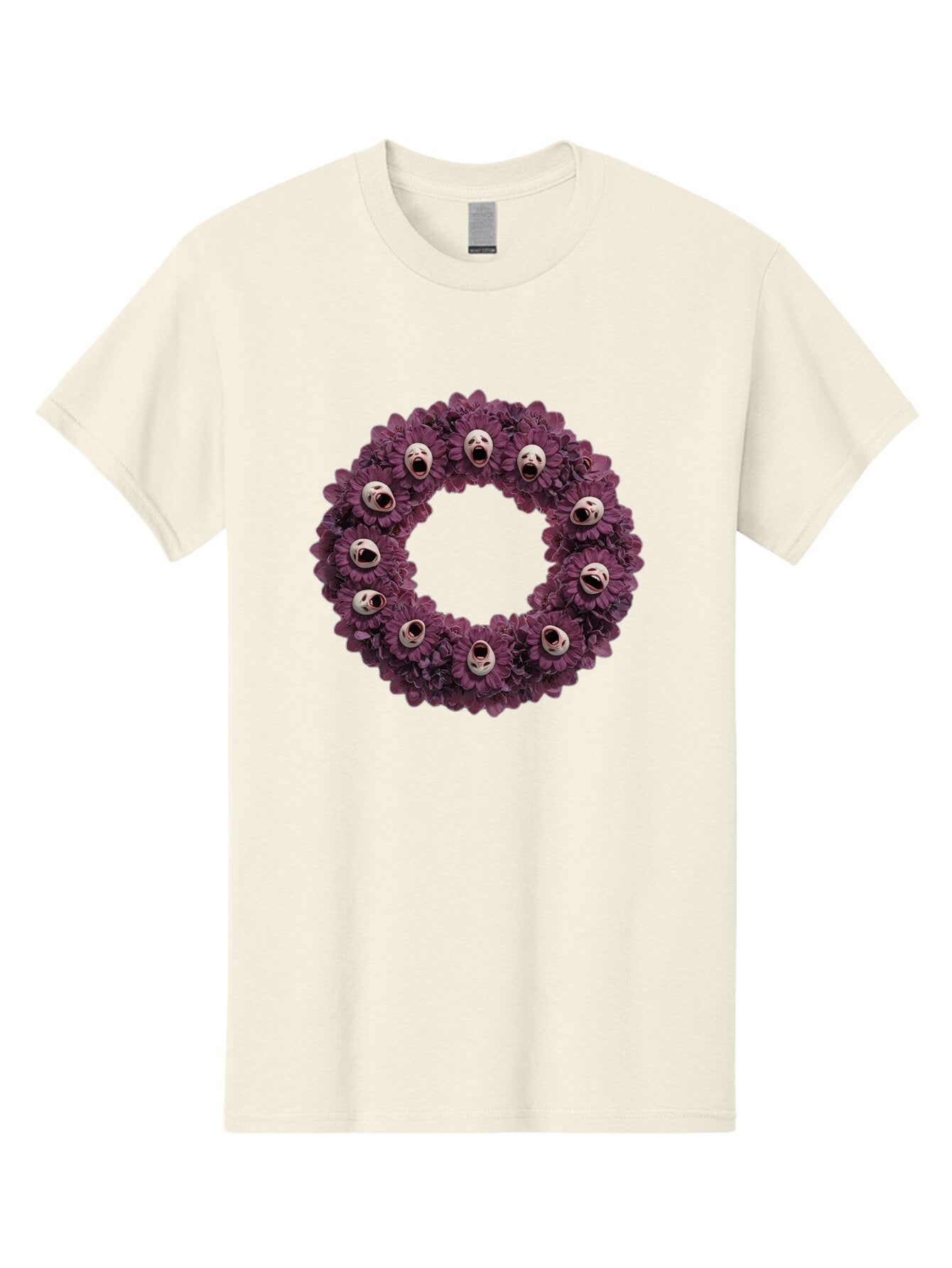 Scream-Faces-Wreath Men'S Graphic Tee, 100% Cotton, Comfortable Casual Summer Wear, Machine Washable, Vintage Camera, Old Camera, Antique Camera, Black Camera, Classic Photography, Photography Equipment, Nostalgic Device, Film Camera, Ban436 6