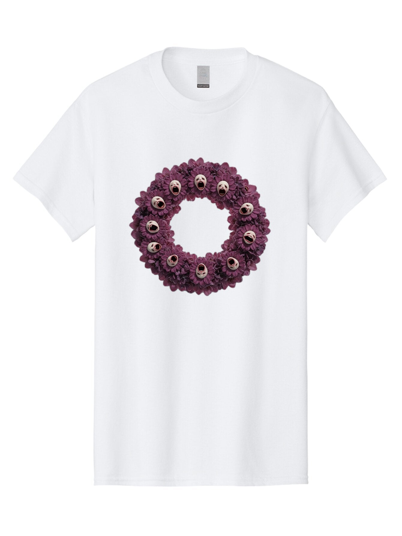 Scream-Faces-Wreath Men'S Graphic Tee, 100% Cotton, Comfortable Casual Summer Wear, Machine Washable, Vintage Camera, Old Camera, Antique Camera, Black Camera, Classic Photography, Photography Equipment, Nostalgic Device, Film Camera, Ban436 9