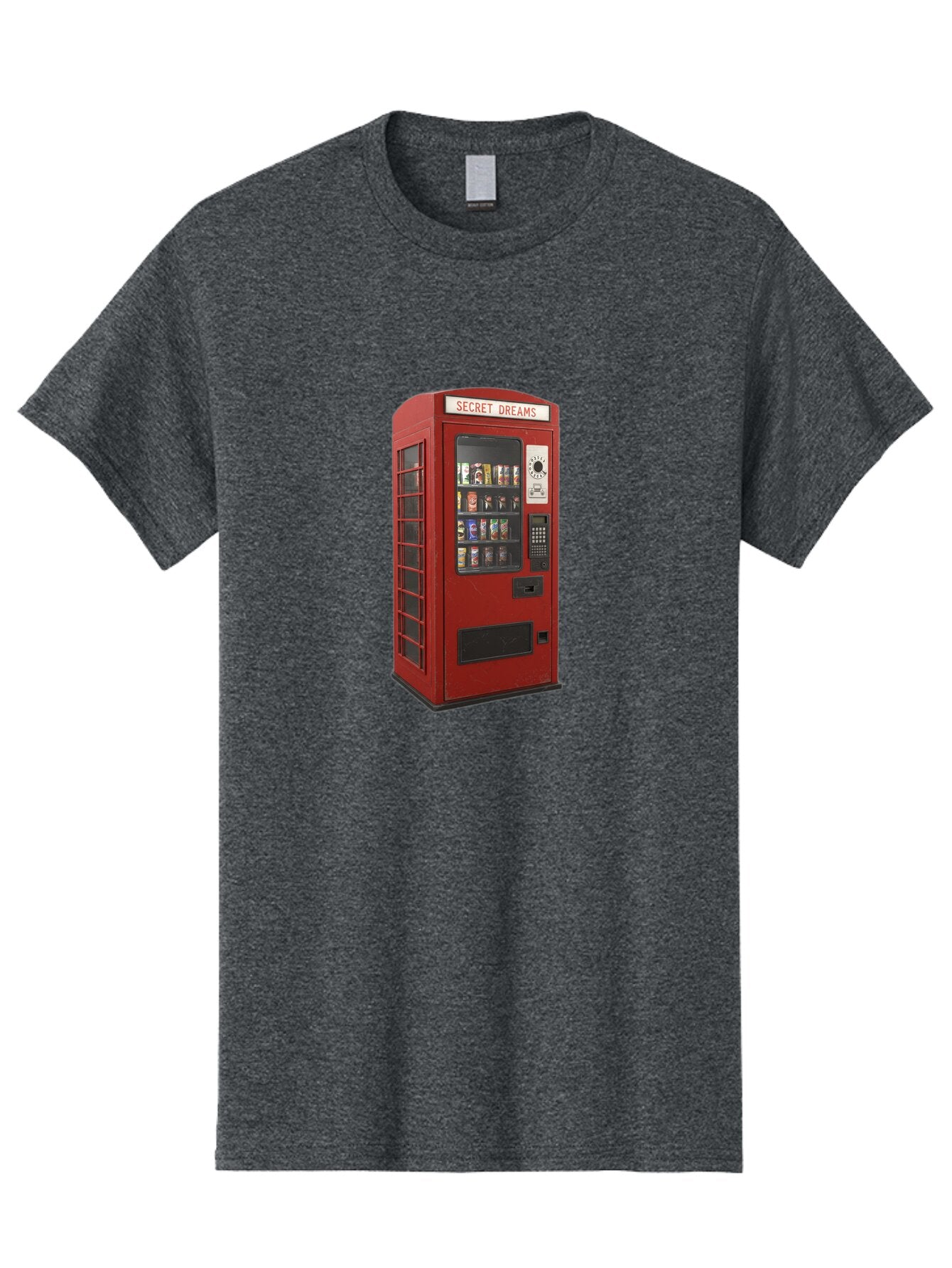 Secret-Dreams-Vending-Machine Men'S Graphic Tee, 100% Cotton, Comfortable Casual Summer Wear, Machine Washable, Vintage Camera, Old Camera, Antique Camera, Black Camera, Classic Photography, Photography Equipment, Nostalgic Device, Ban440