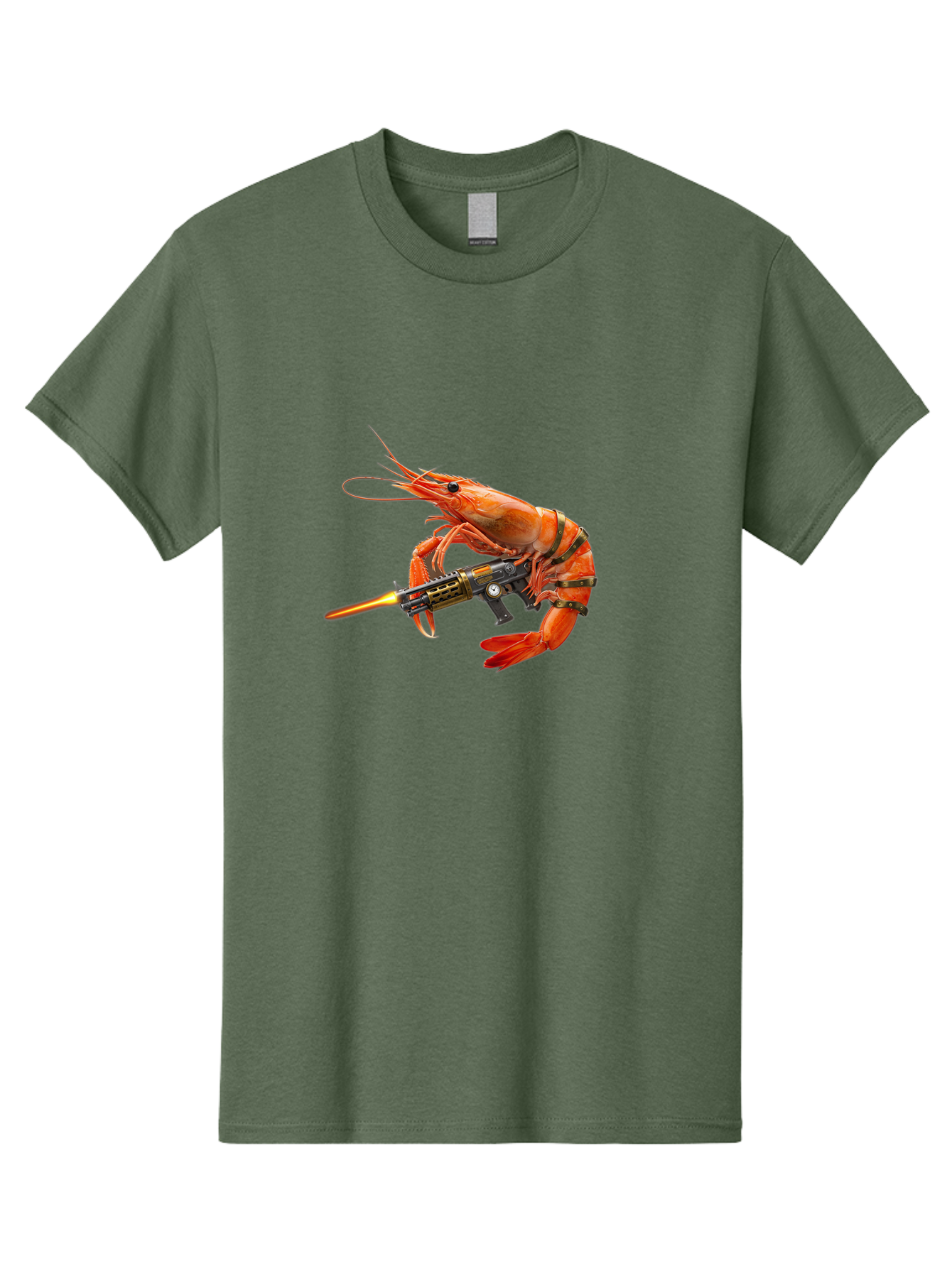 Shrimp-With-Gun Men'S Graphic Tee, 100% Cotton, Comfortable Casual Summer Wear, Machine Washable, Vintage Camera, Old Camera, Antique Camera, Black Camera, Classic Photography, Photography Equipment, Nostalgic Device, Film Camera, Camera Art Ban462