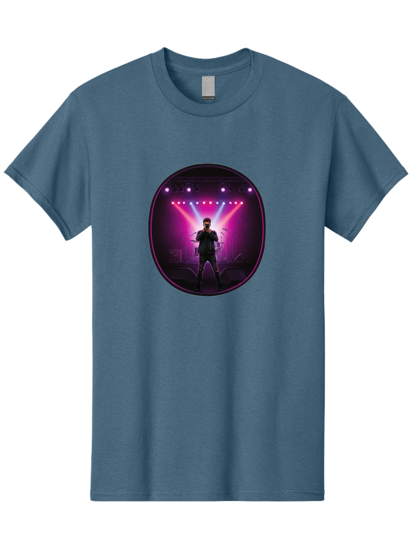 Singer-On-Stage Men'S Graphic Tee, 100% Cotton, Comfortable Casual Summer Wear, Machine Washable, Vintage Camera, Old Camera, Antique Camera, Black Camera, Classic Photography, Photography Equipment, Nostalgic Device, Film Camera, Camera Art Ban472