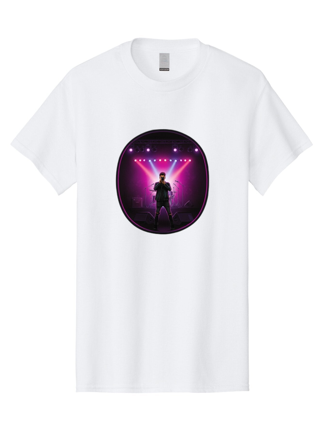 Singer-On-Stage Men'S Graphic Tee, 100% Cotton, Comfortable Casual Summer Wear, Machine Washable, Vintage Camera, Old Camera, Antique Camera, Black Camera, Classic Photography, Photography Equipment, Nostalgic Device, Film Camera, Camera Art Ban472 15