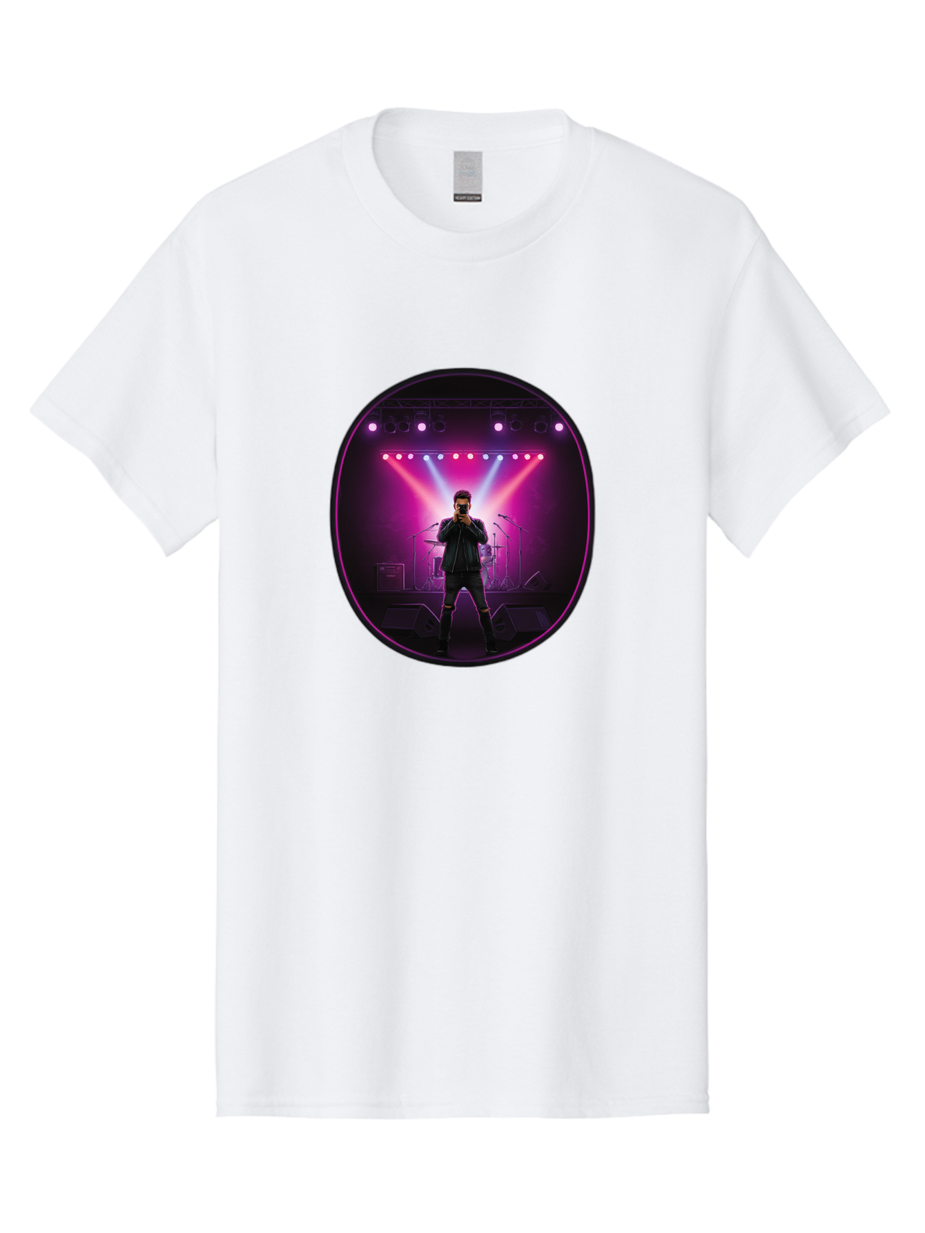 Singer-On-Stage Men'S Graphic Tee, 100% Cotton, Comfortable Casual Summer Wear, Machine Washable, Vintage Camera, Old Camera, Antique Camera, Black Camera, Classic Photography, Photography Equipment, Nostalgic Device, Film Camera, Camera Art Ban472