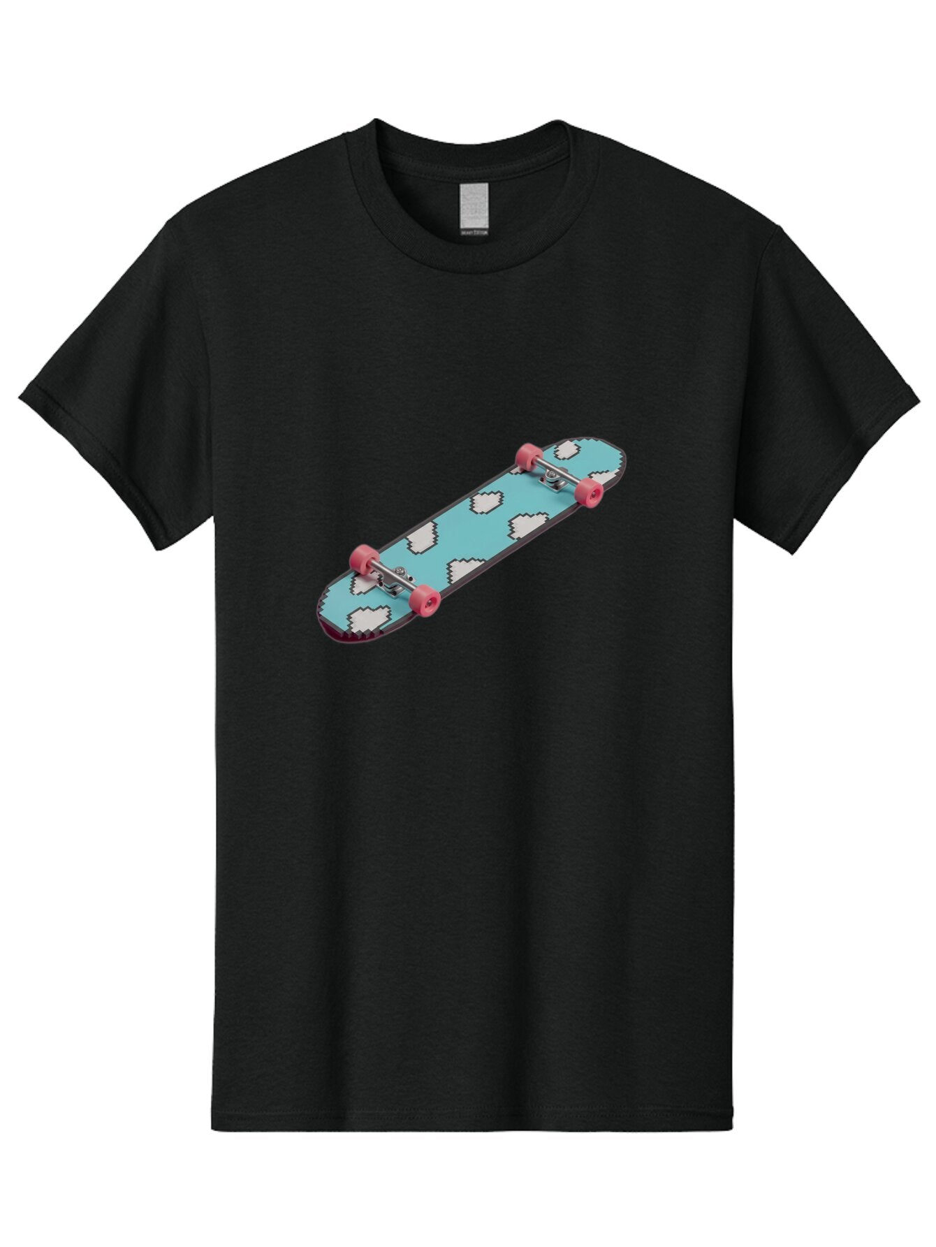 Skateboard-With-Clouds Men'S Graphic Tee, 100% Cotton, Comfortable Casual Summer Wear, Machine Washable, Vintage Camera, Old Camera, Antique Camera, Black Camera, Classic Photography, Photography Equipment, Nostalgic Device, Film Camera, Ban474 8