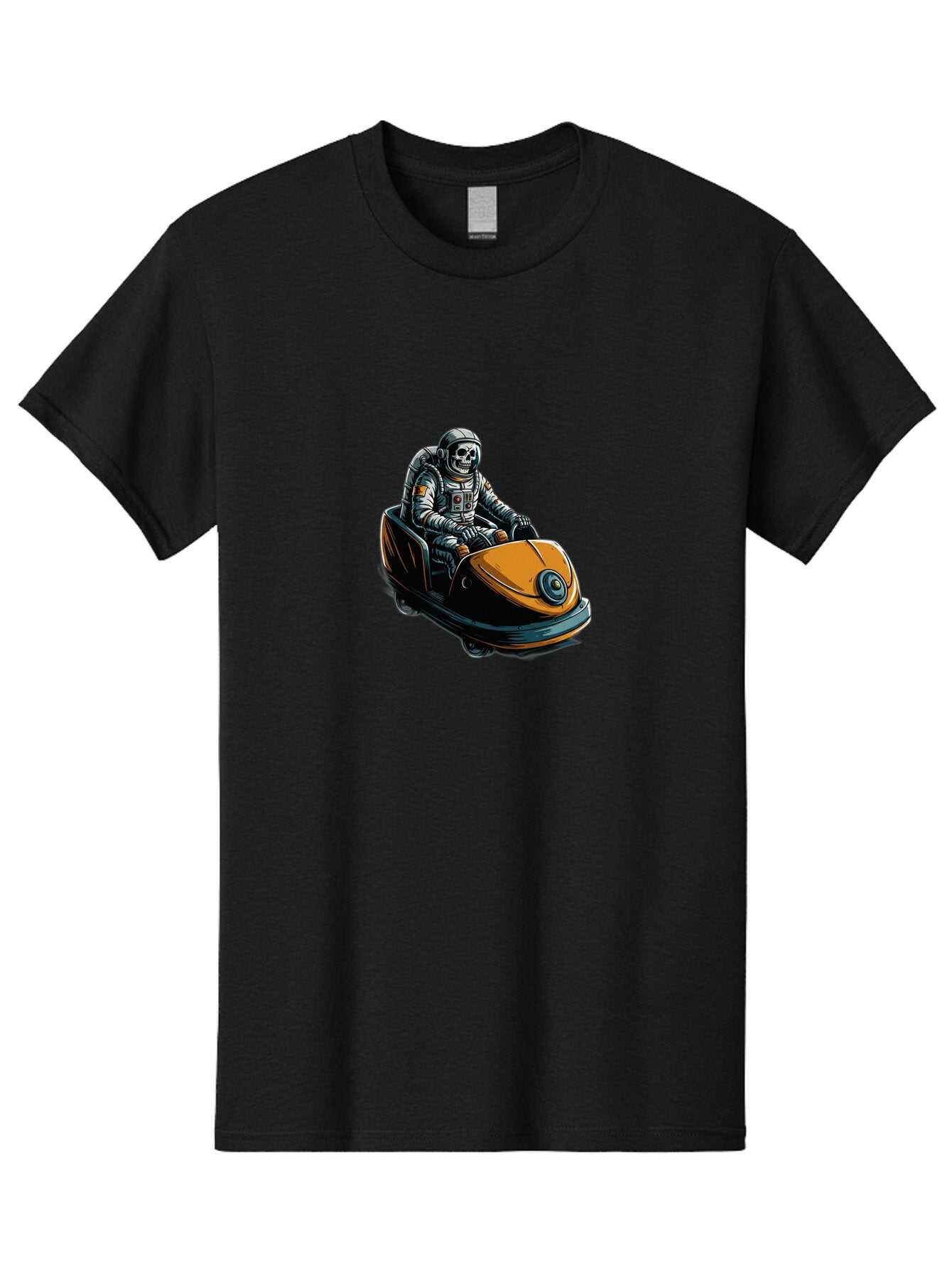 Skeleton-Astronaut-On-Go-Kart Men'S Graphic Tee, 100% Cotton, Comfortable Casual Summer Wear, Machine Washable, Vintage Camera, Old Camera, Antique Camera, Black Camera, Classic Photography, Photography Equipment, Nostalgic Device, Ban477