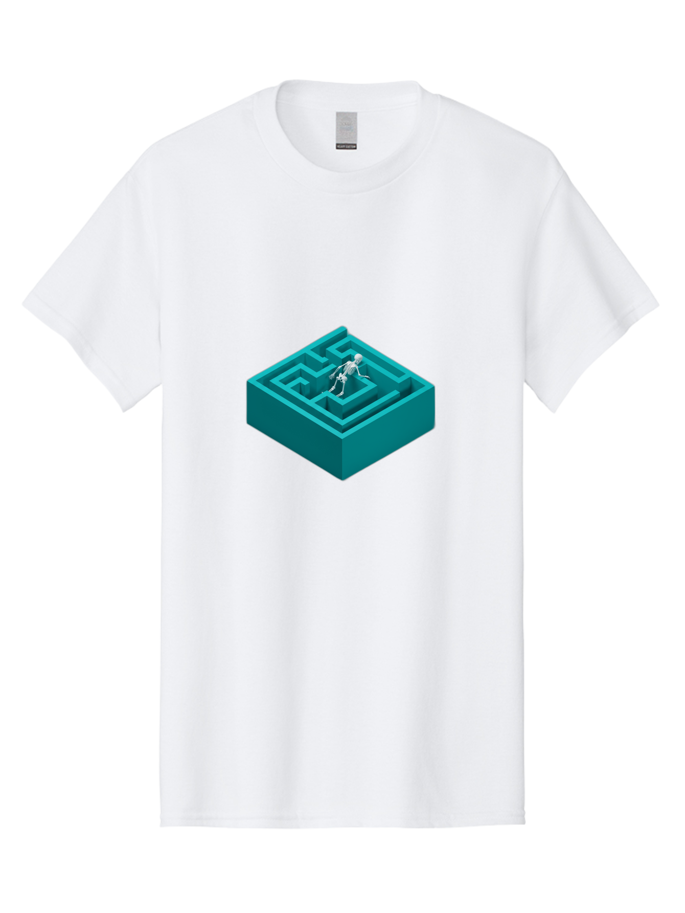 Skeleton-In-Maze Men'S Graphic Tee, 100% Cotton, Comfortable Casual Summer Wear, Machine Washable, Vintage Camera, Old Camera, Antique Camera, Black Camera, Classic Photography, Photography Equipment, Nostalgic Device, Film Camera, Camera Art Ban481
