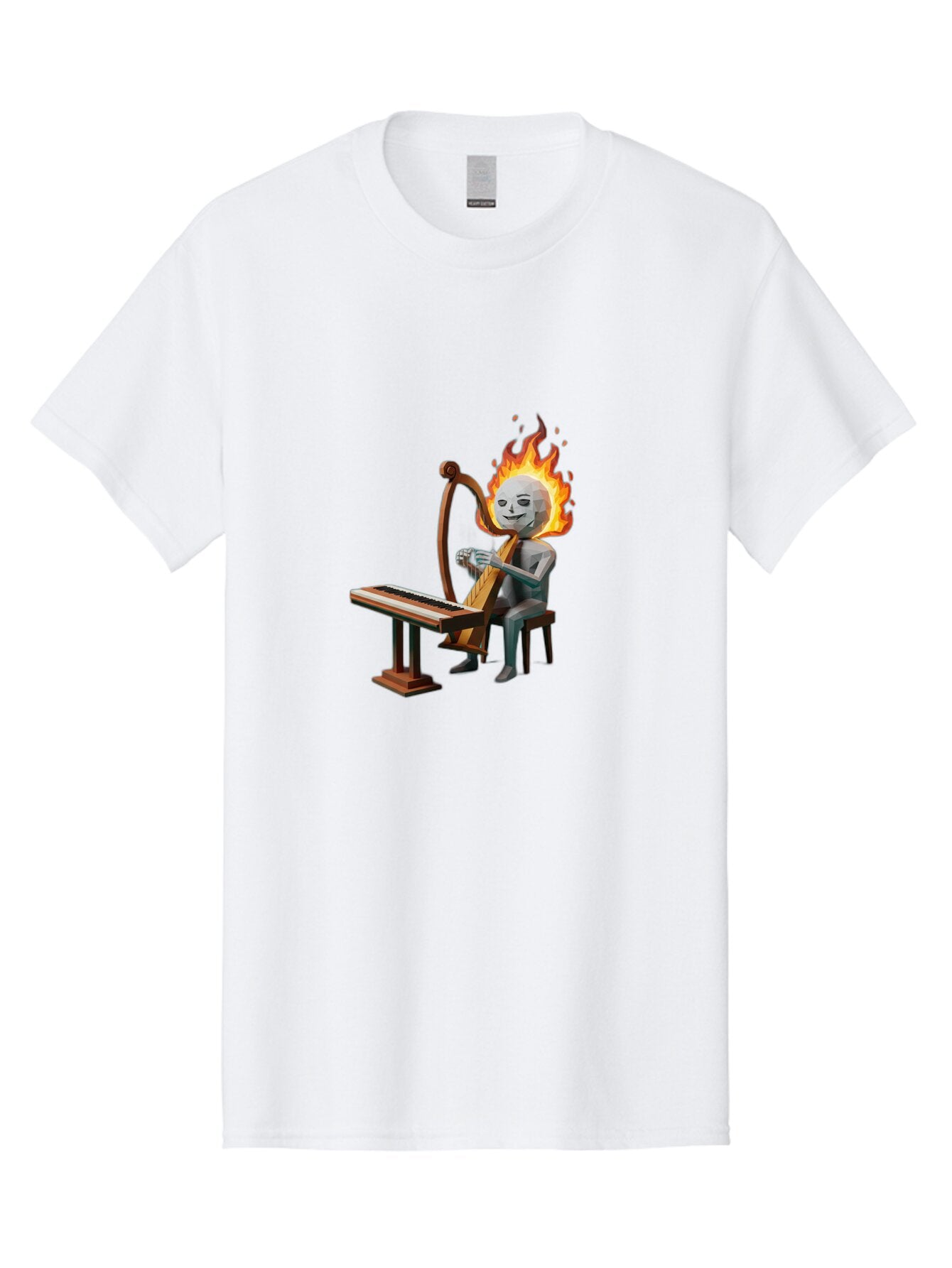 Skeleton-Playing-Lyre Men'S Graphic Tee, 100% Cotton, Comfortable Casual Summer Wear, Machine Washable, Vintage Camera, Old Camera, Antique Camera, Black Camera, Classic Photography, Photography Equipment, Nostalgic Device, Film Camera, Ban483 10