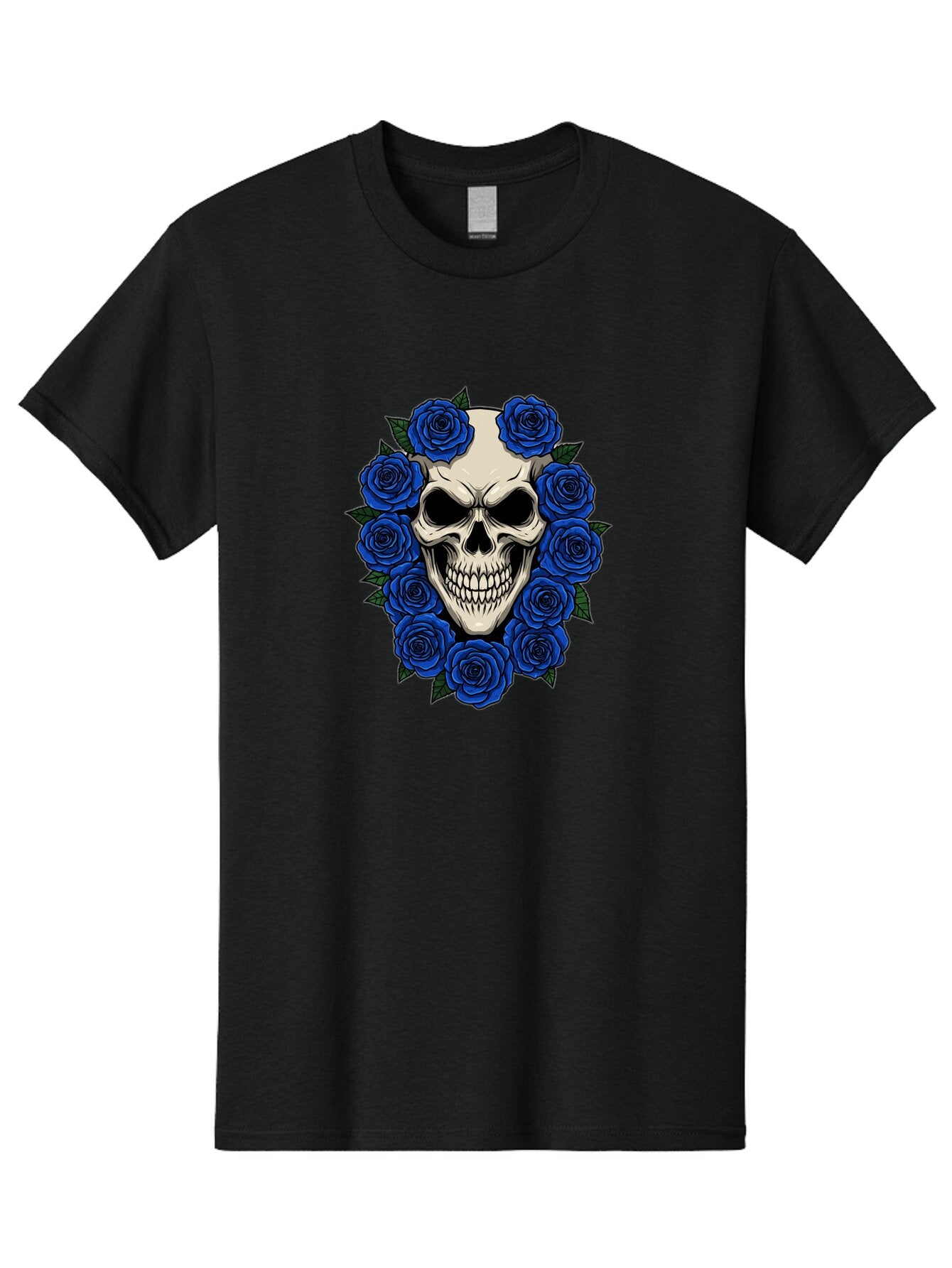 Skull-With-Blue-Roses Men'S Graphic Tee, 100% Cotton, Comfortable Casual Summer Wear, Machine Washable, Vintage Camera, Old Camera, Antique Camera, Black Camera, Classic Photography, Photography Equipment, Nostalgic Device, Film Camera, Ban485 15