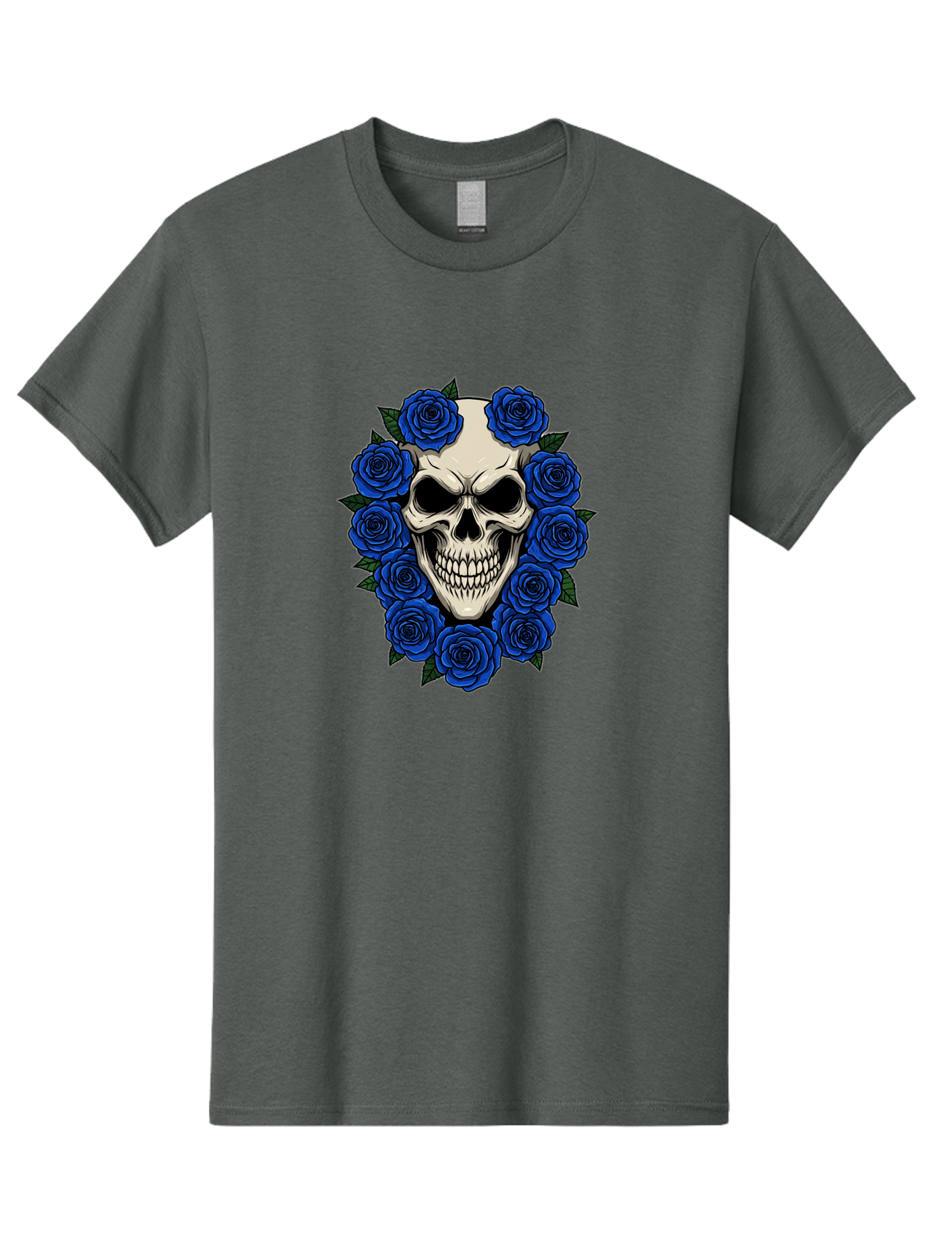 Skull-With-Blue-Roses Men'S Graphic Tee, 100% Cotton, Comfortable Casual Summer Wear, Machine Washable, Vintage Camera, Old Camera, Antique Camera, Black Camera, Classic Photography, Photography Equipment, Nostalgic Device, Film Camera, Ban485 10