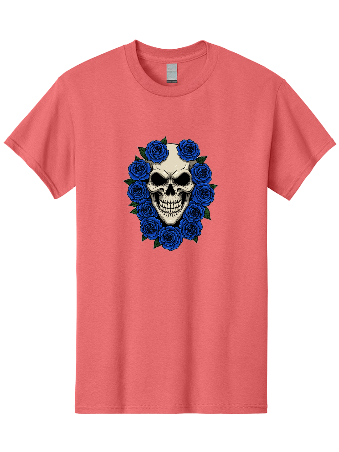 Skull-With-Blue-Roses Men'S Graphic Tee, 100% Cotton, Comfortable Casual Summer Wear, Machine Washable, Vintage Camera, Old Camera, Antique Camera, Black Camera, Classic Photography, Photography Equipment, Nostalgic Device, Film Camera, Ban485