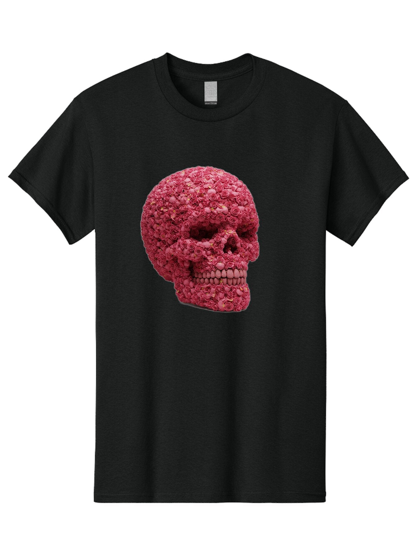 Skull-With-Pink-Roses-2 Men'S Graphic Tee, 100% Cotton, Comfortable Casual Summer Wear, Machine Washable, Vintage Camera, Old Camera, Antique Camera, Black Camera, Classic Photography, Photography Equipment, Nostalgic Device, Film Camera, Ban486 12