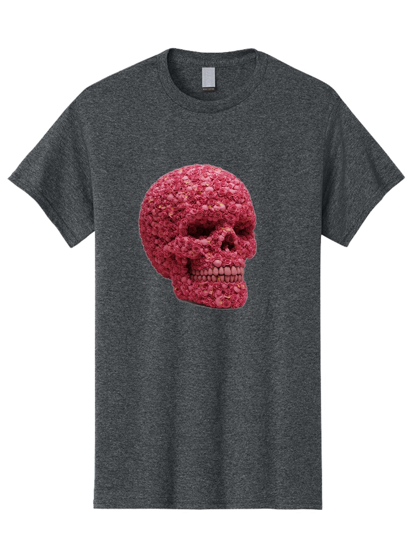 Skull-With-Pink-Roses-2 Men'S Graphic Tee, 100% Cotton, Comfortable Casual Summer Wear, Machine Washable, Vintage Camera, Old Camera, Antique Camera, Black Camera, Classic Photography, Photography Equipment, Nostalgic Device, Film Camera, Ban486 9