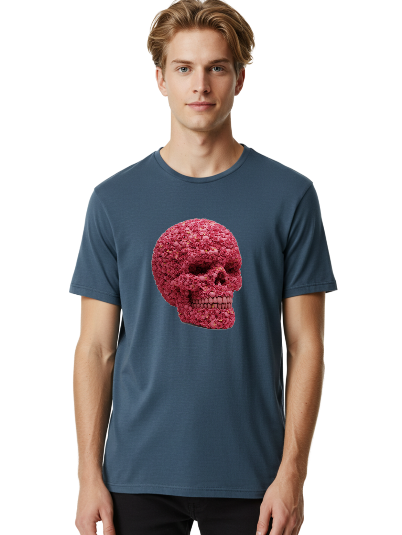 Skull-With-Pink-Roses-2 Men'S Graphic Tee, 100% Cotton, Comfortable Casual Summer Wear, Machine Washable, Vintage Camera, Old Camera, Antique Camera, Black Camera, Classic Photography, Photography Equipment, Nostalgic Device, Film Camera, Ban486 22