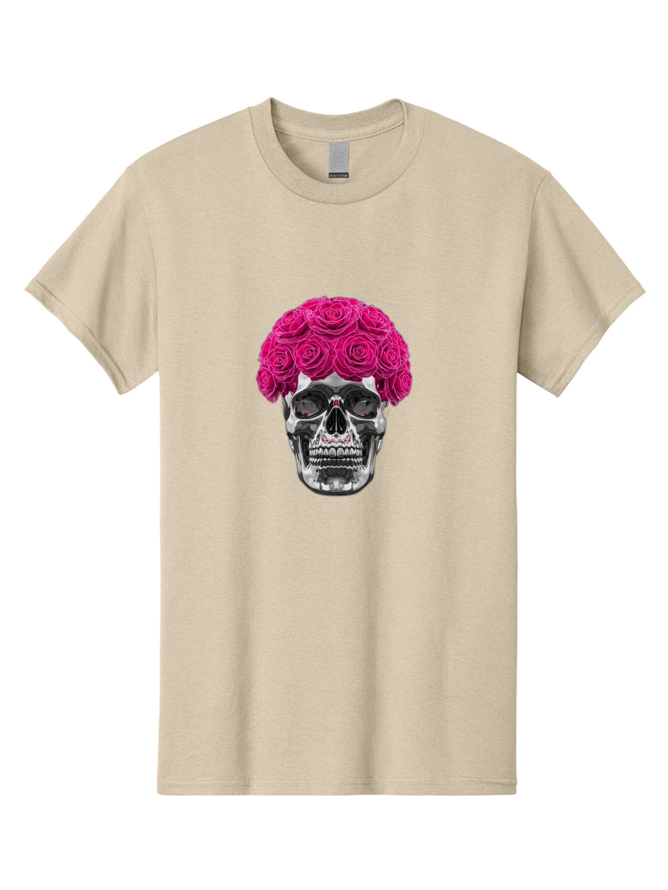 Skull-With-Pink-Roses Men'S Graphic Tee, 100% Cotton, Comfortable Casual Summer Wear, Machine Washable, Vintage Camera, Old Camera, Antique Camera, Black Camera, Classic Photography, Photography Equipment, Nostalgic Device, Film Camera, Ban487 7