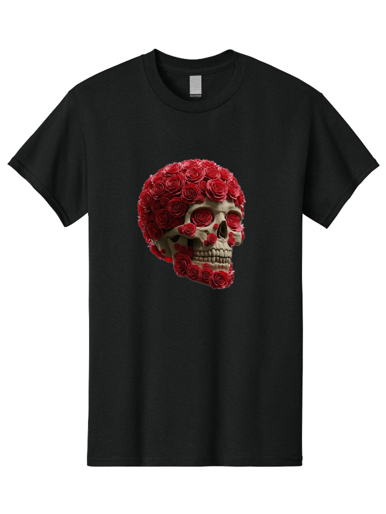 Skull-With-Red-Roses Men'S Graphic Tee, 100% Cotton, Comfortable Casual Summer Wear, Machine Washable, Vintage Camera, Old Camera, Antique Camera, Black Camera, Classic Photography, Photography Equipment, Nostalgic Device, Film Camera, Ban489 7
