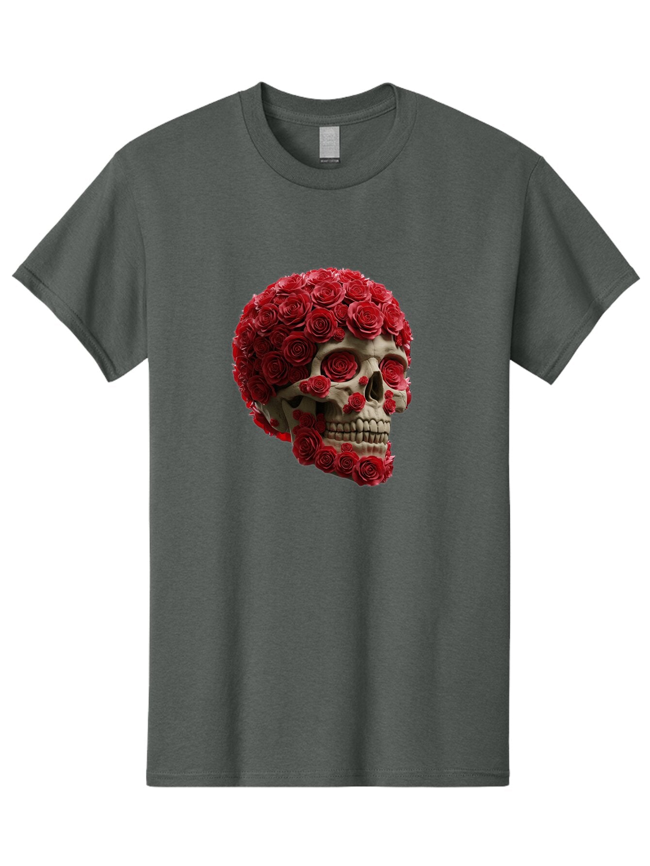 Skull-With-Red-Roses Men'S Graphic Tee, 100% Cotton, Comfortable Casual Summer Wear, Machine Washable, Vintage Camera, Old Camera, Antique Camera, Black Camera, Classic Photography, Photography Equipment, Nostalgic Device, Film Camera, Ban489
