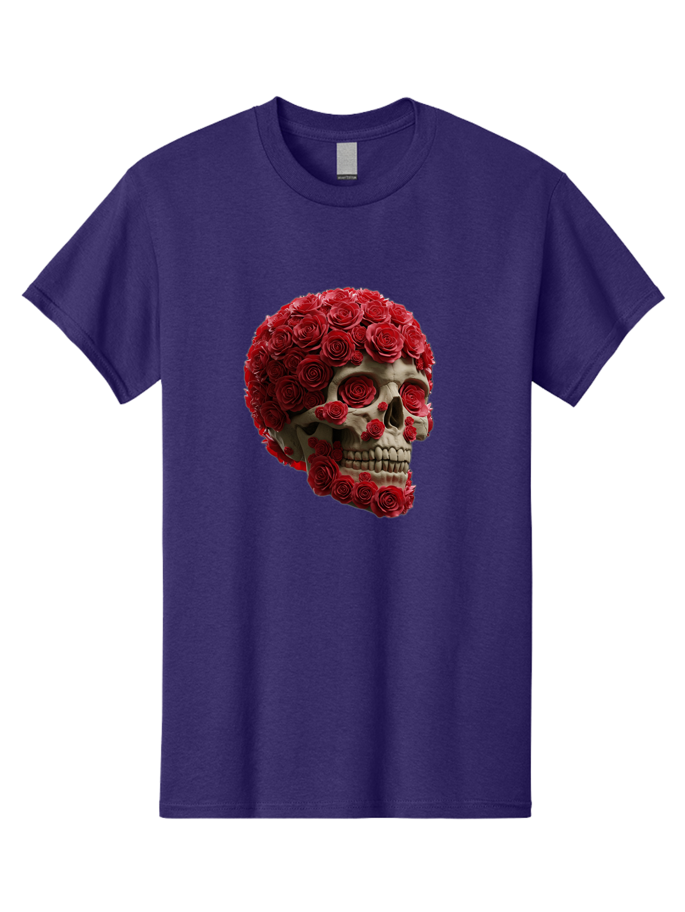 Skull-With-Red-Roses Men'S Graphic Tee, 100% Cotton, Comfortable Casual Summer Wear, Machine Washable, Vintage Camera, Old Camera, Antique Camera, Black Camera, Classic Photography, Photography Equipment, Nostalgic Device, Film Camera, Ban489 5