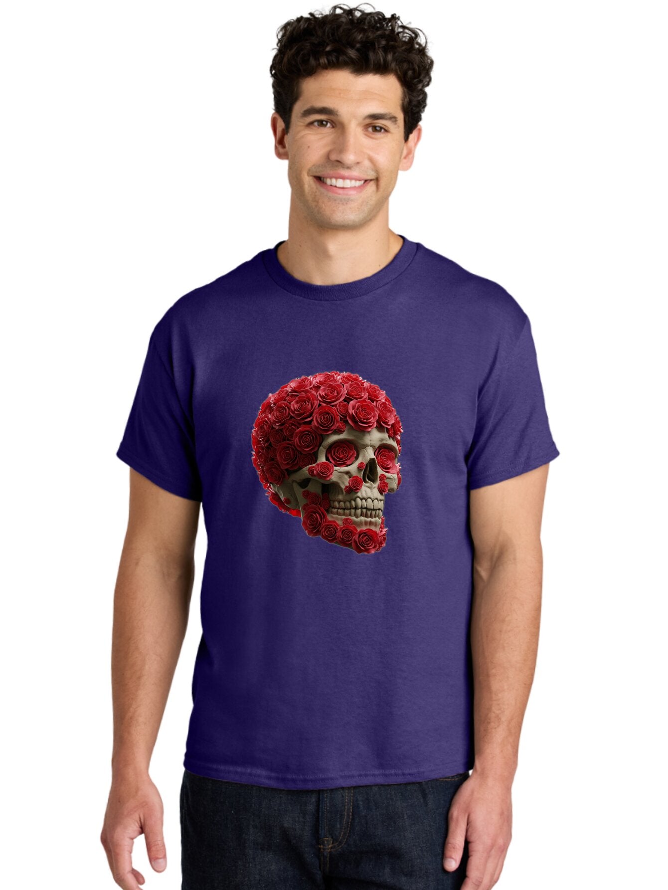 Skull-With-Red-Roses Men'S Graphic Tee, 100% Cotton, Comfortable Casual Summer Wear, Machine Washable, Vintage Camera, Old Camera, Antique Camera, Black Camera, Classic Photography, Photography Equipment, Nostalgic Device, Film Camera, Ban489 26