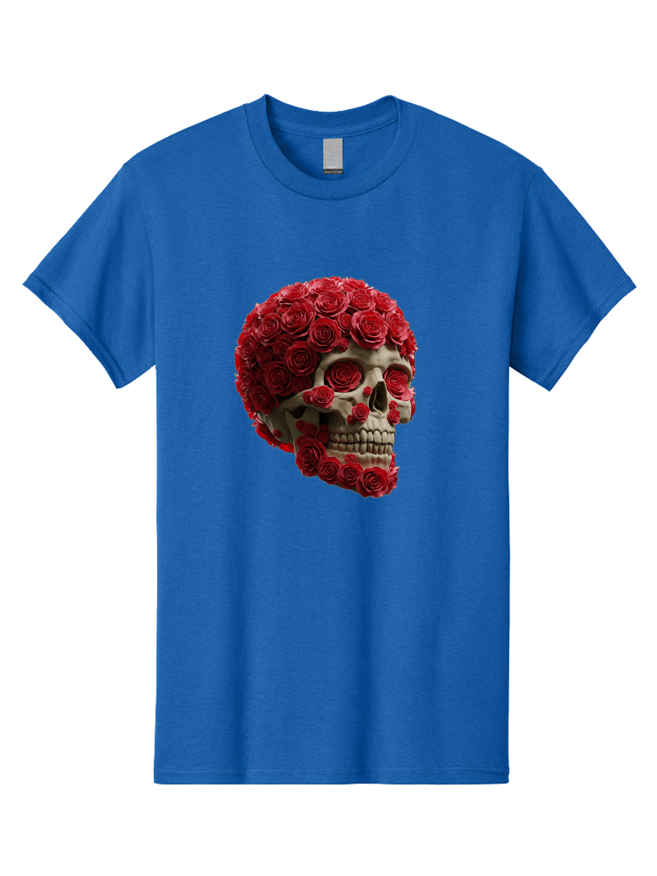 Skull-With-Red-Roses Men'S Graphic Tee, 100% Cotton, Comfortable Casual Summer Wear, Machine Washable, Vintage Camera, Old Camera, Antique Camera, Black Camera, Classic Photography, Photography Equipment, Nostalgic Device, Film Camera, Ban489