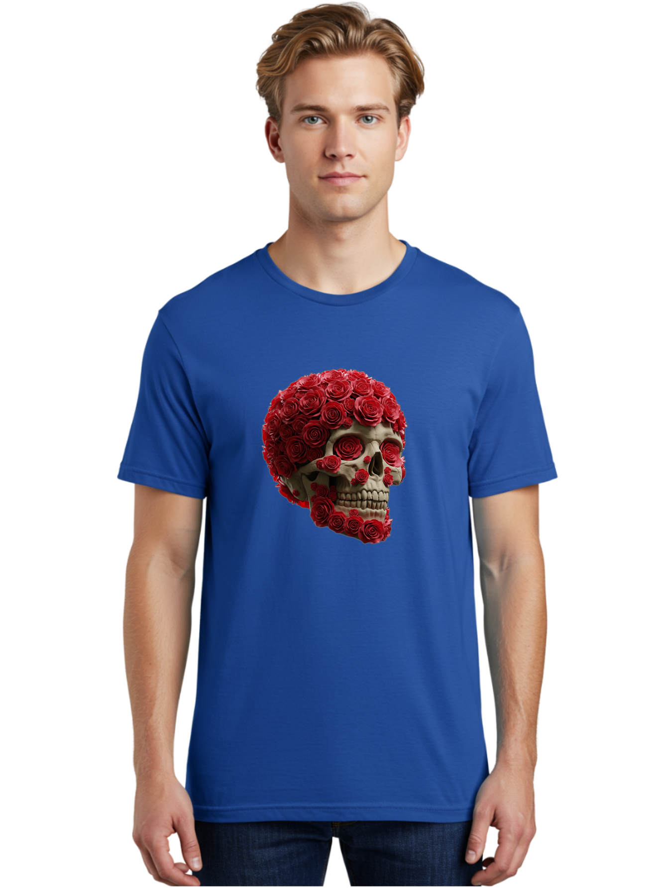 Skull-With-Red-Roses Men'S Graphic Tee, 100% Cotton, Comfortable Casual Summer Wear, Machine Washable, Vintage Camera, Old Camera, Antique Camera, Black Camera, Classic Photography, Photography Equipment, Nostalgic Device, Film Camera, Ban489 17