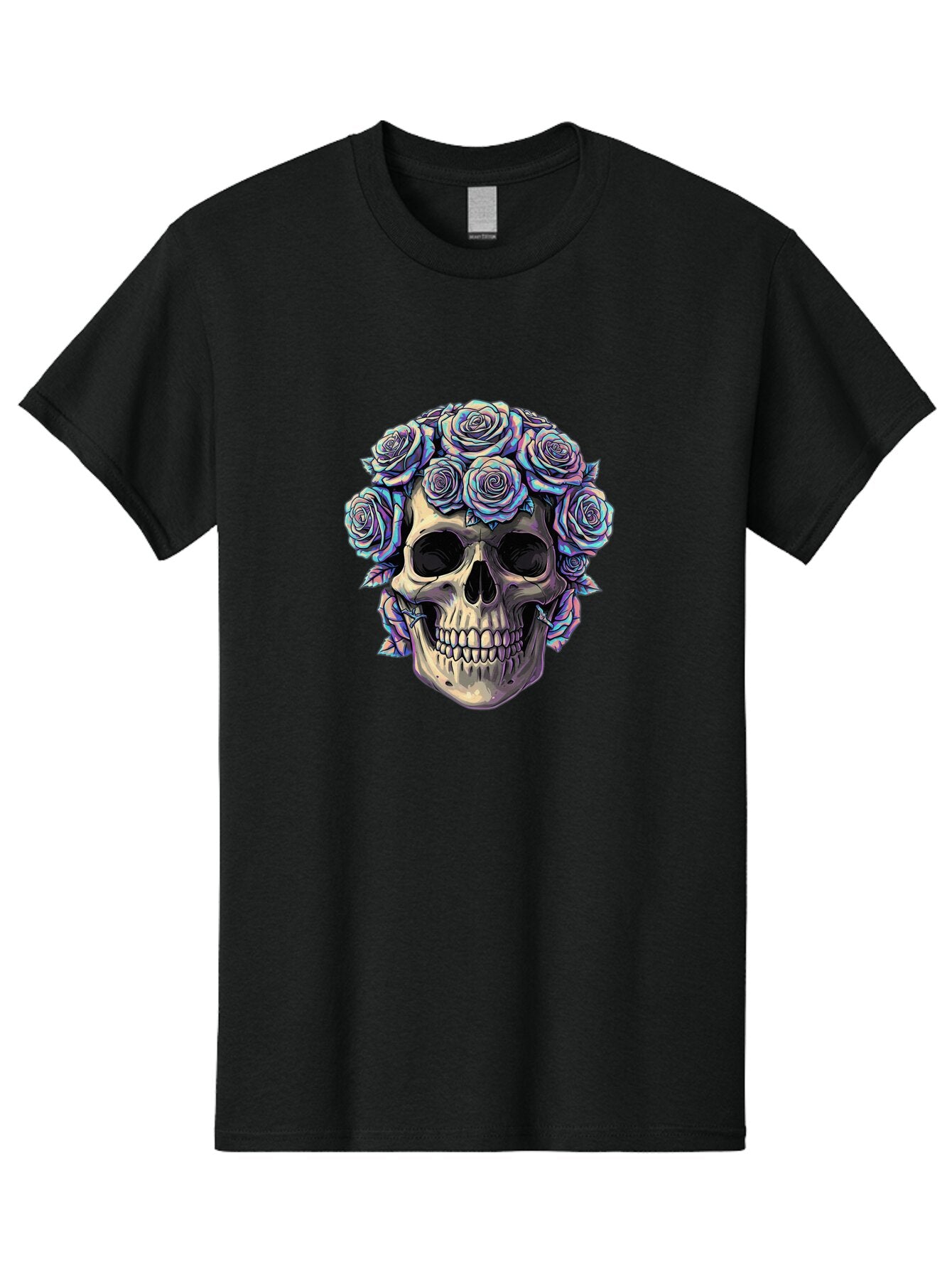 Skull-With-Roses-1 Men'S Graphic Tee, 100% Cotton, Comfortable Casual Summer Wear, Machine Washable, Vintage Camera, Old Camera, Antique Camera, Black Camera, Classic Photography, Photography Equipment, Nostalgic Device, Film Camera, Ban490 11