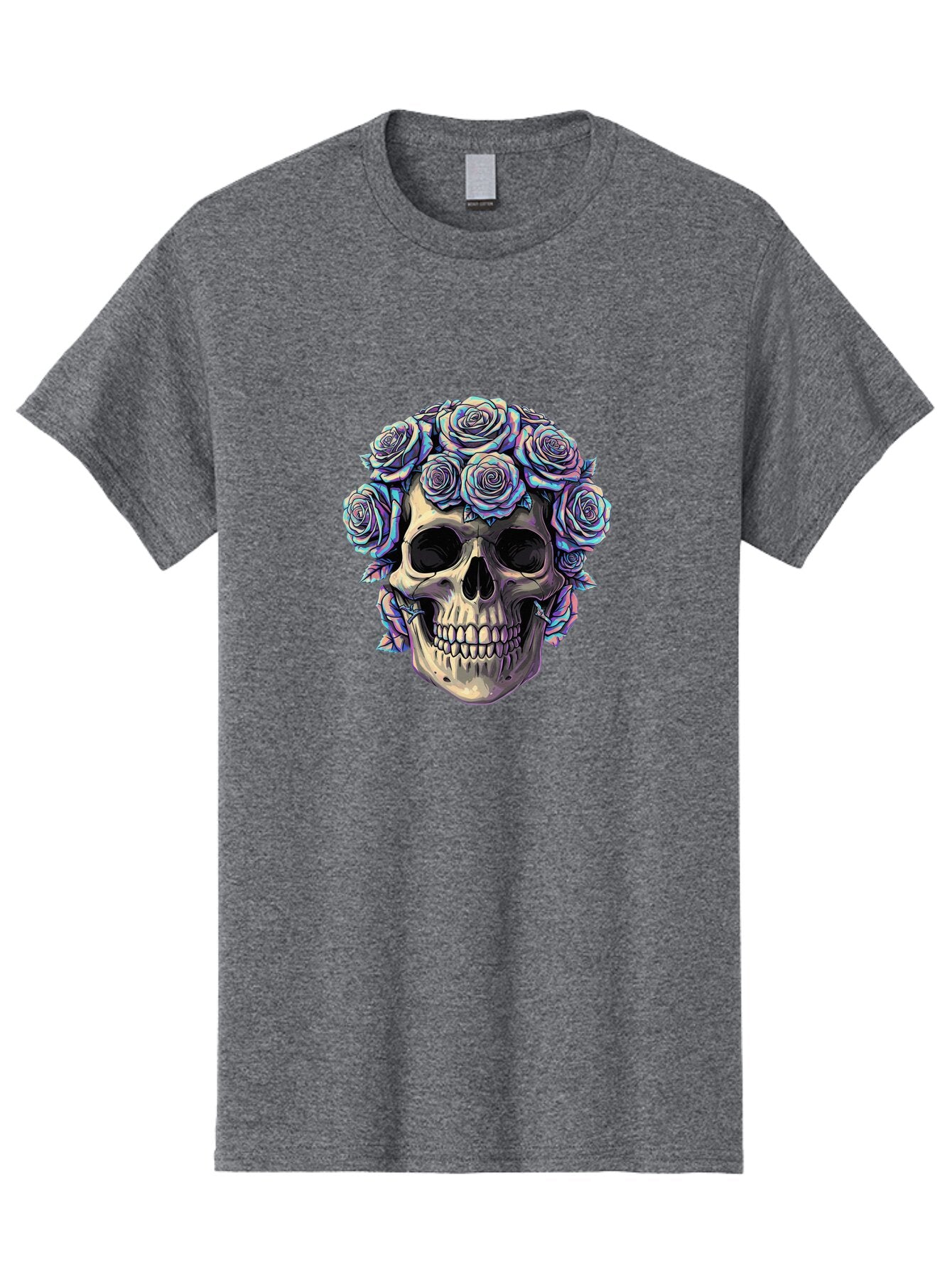 Skull-With-Roses-1 Men'S Graphic Tee, 100% Cotton, Comfortable Casual Summer Wear, Machine Washable, Vintage Camera, Old Camera, Antique Camera, Black Camera, Classic Photography, Photography Equipment, Nostalgic Device, Film Camera, Ban490 14