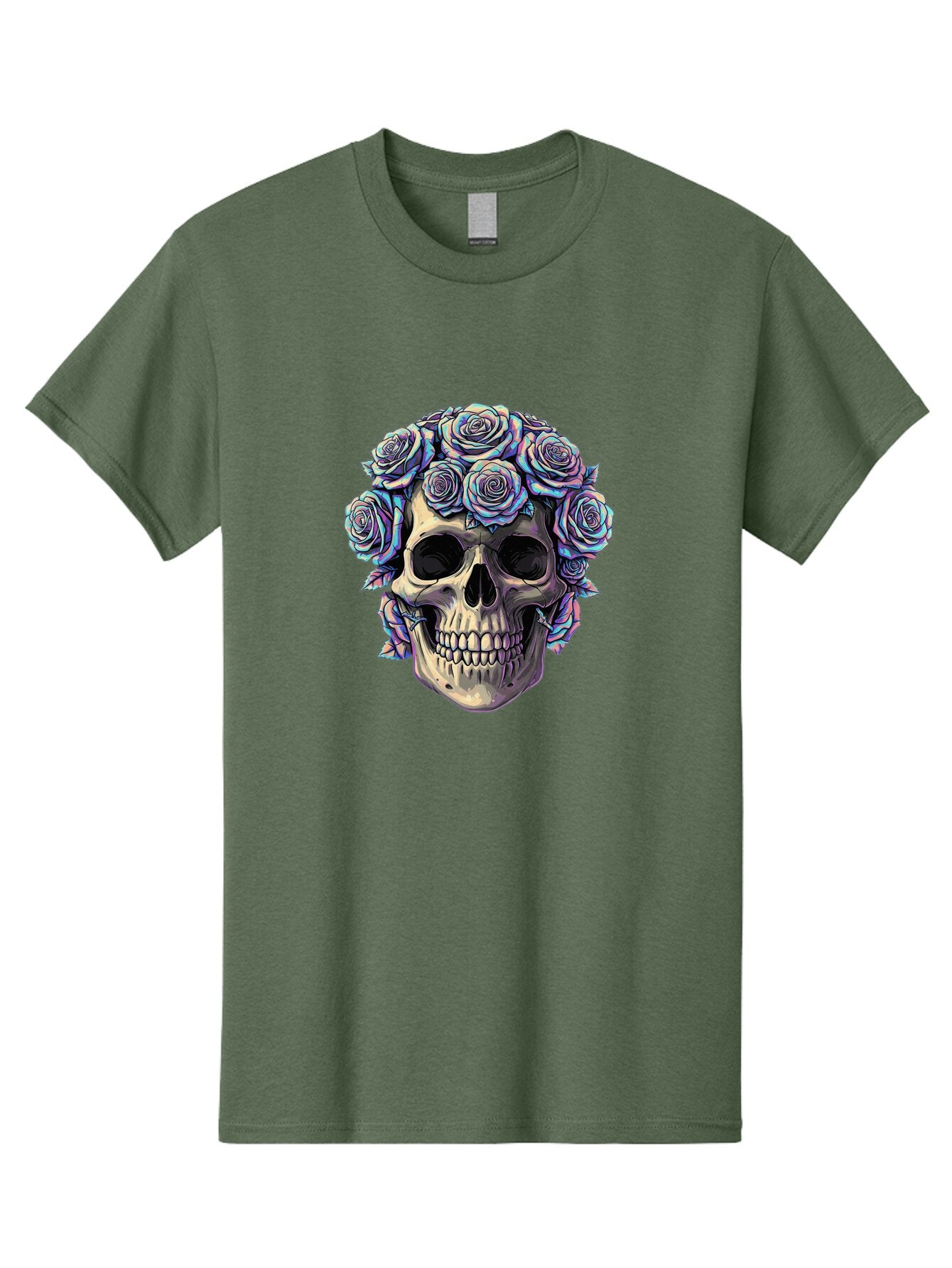 Skull-With-Roses-1 Men'S Graphic Tee, 100% Cotton, Comfortable Casual Summer Wear, Machine Washable, Vintage Camera, Old Camera, Antique Camera, Black Camera, Classic Photography, Photography Equipment, Nostalgic Device, Film Camera, Ban490 6