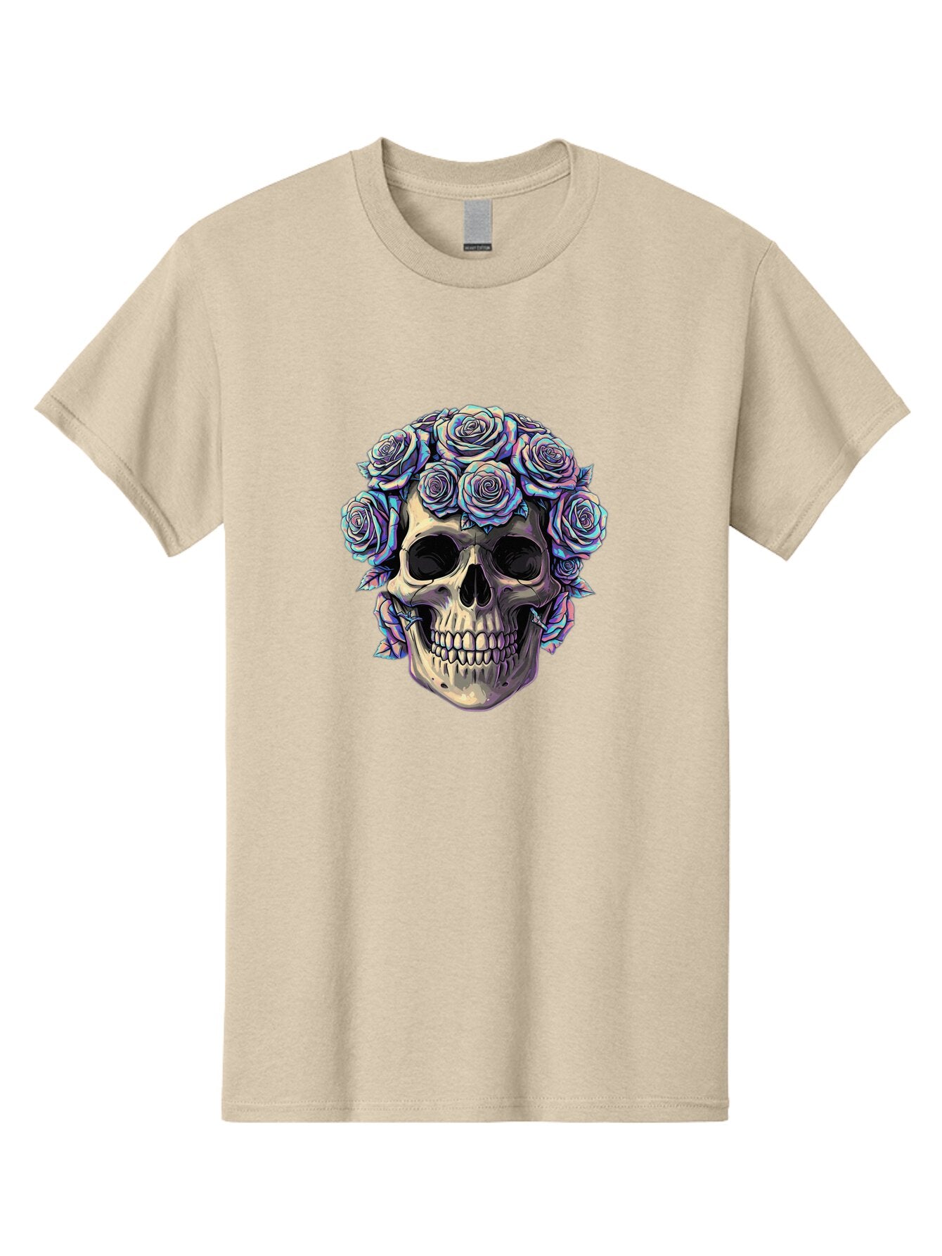 Skull-With-Roses-1 Men'S Graphic Tee, 100% Cotton, Comfortable Casual Summer Wear, Machine Washable, Vintage Camera, Old Camera, Antique Camera, Black Camera, Classic Photography, Photography Equipment, Nostalgic Device, Film Camera, Ban490 15